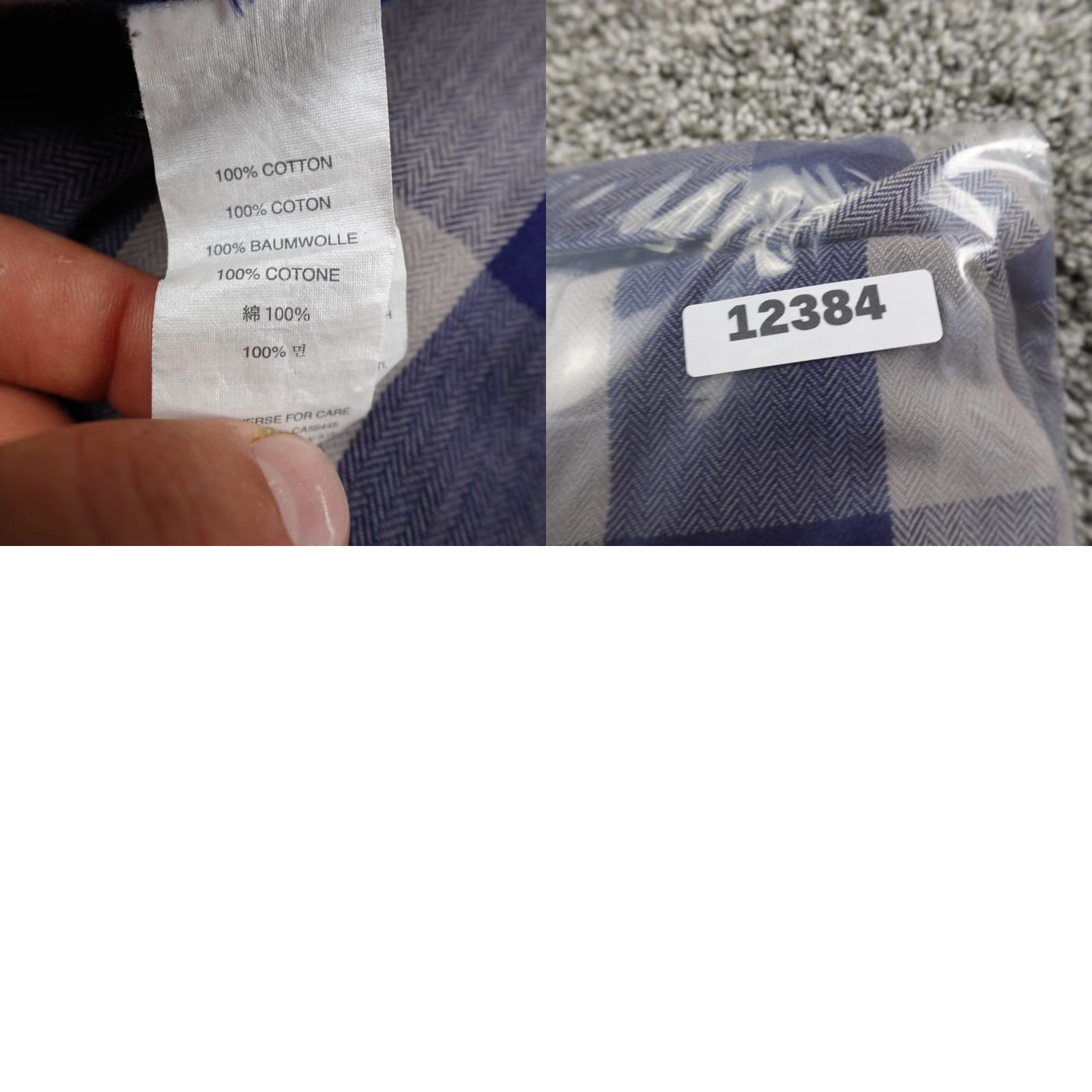 J.Crew J.CREW Shirt Mens 2XLT Blue Herringbone Flannel Heavy Long Sleeve Button Up Work Shirt Size US XXL / EU 58 / 5 - 8 Thumbnail