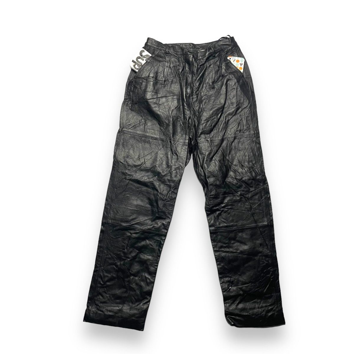 If Six Was Nine × Japanese Brand × Le Grande Bleu (L.G.B.) 🇯🇵🖤 RAPIDO SPIRIT COWHIDE LEATHER PANTS Size 26" / US 2 / IT 38 - 1 Thumbnail