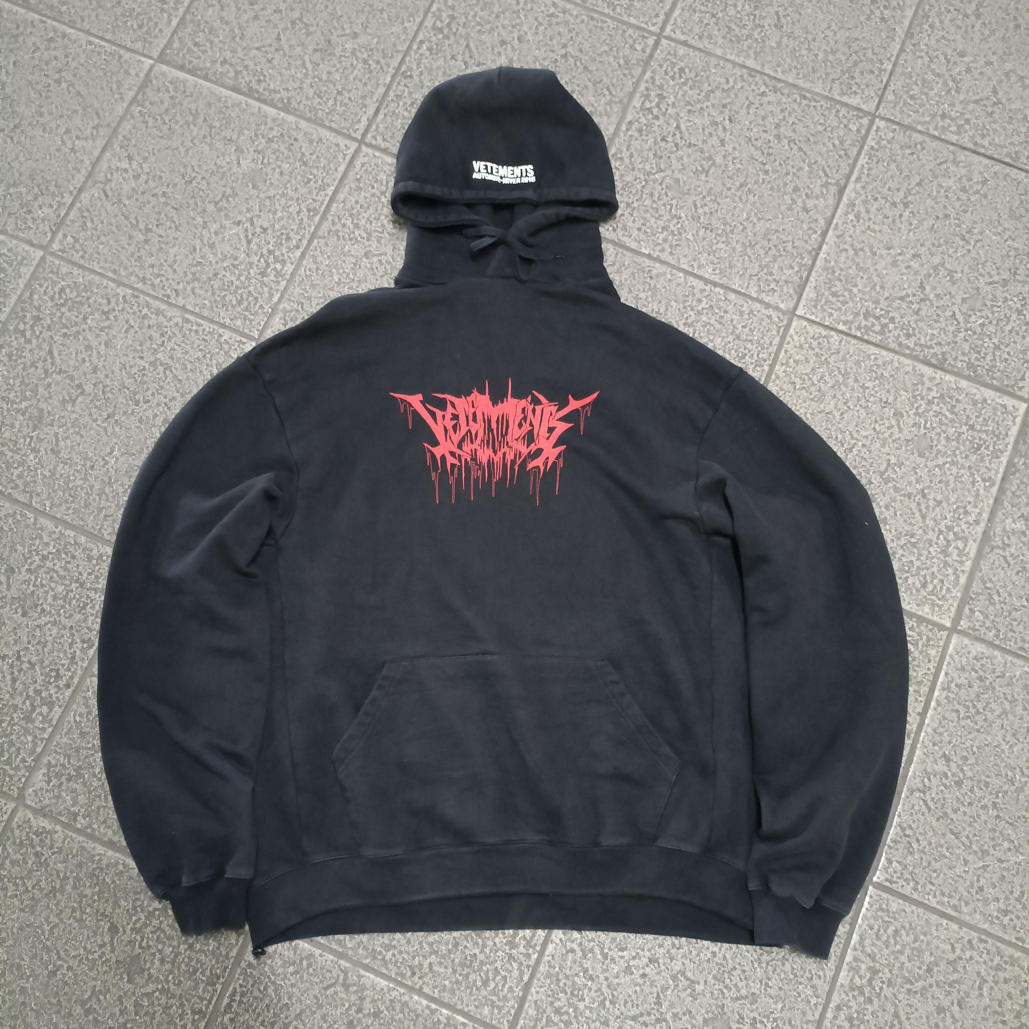 トップス Vetements 2018 Tour l Hoodie XS Vetements 2017-2018 Metal Tour Hoodie - Grey Sweatshirts