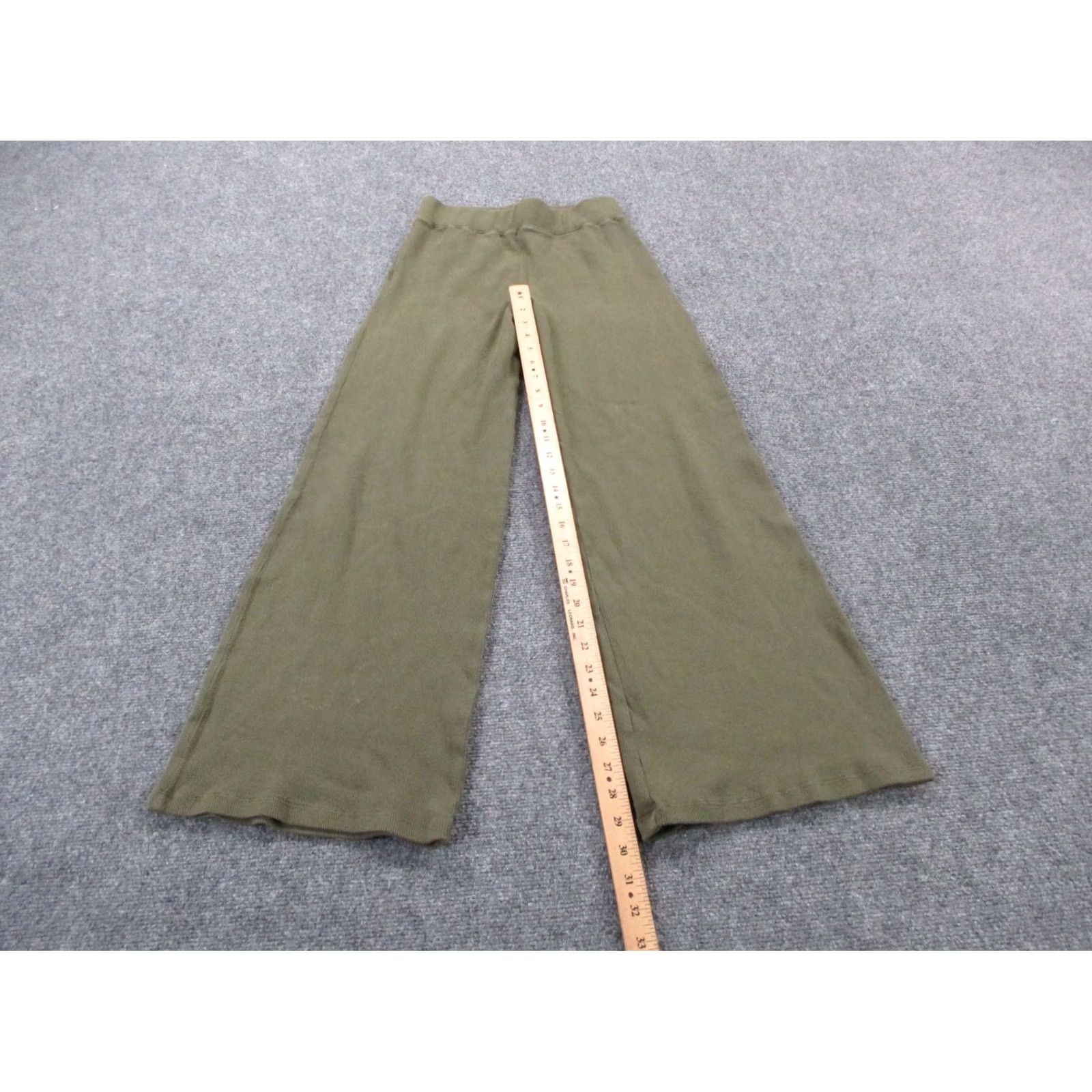 Vintage American Giant Sweatpants Women XS Green Wide-Leg Lounge Pants Size 42" / US 20 - 3 Thumbnail