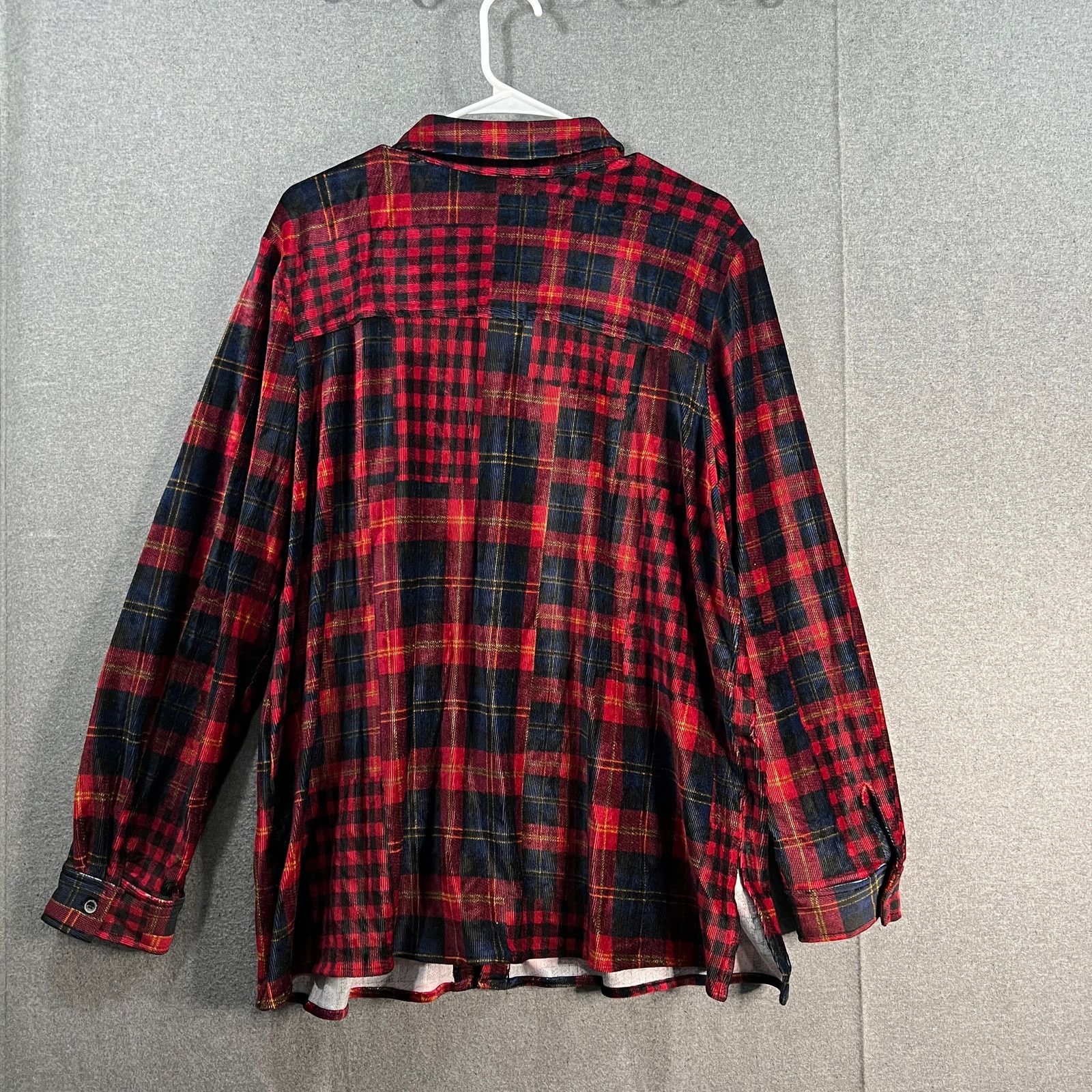 Other Susan Graver Weekend Regular Plaid Knit Corduroy Button Size XL / US 12-14 / IT 48-50 - 2 Thumbnail