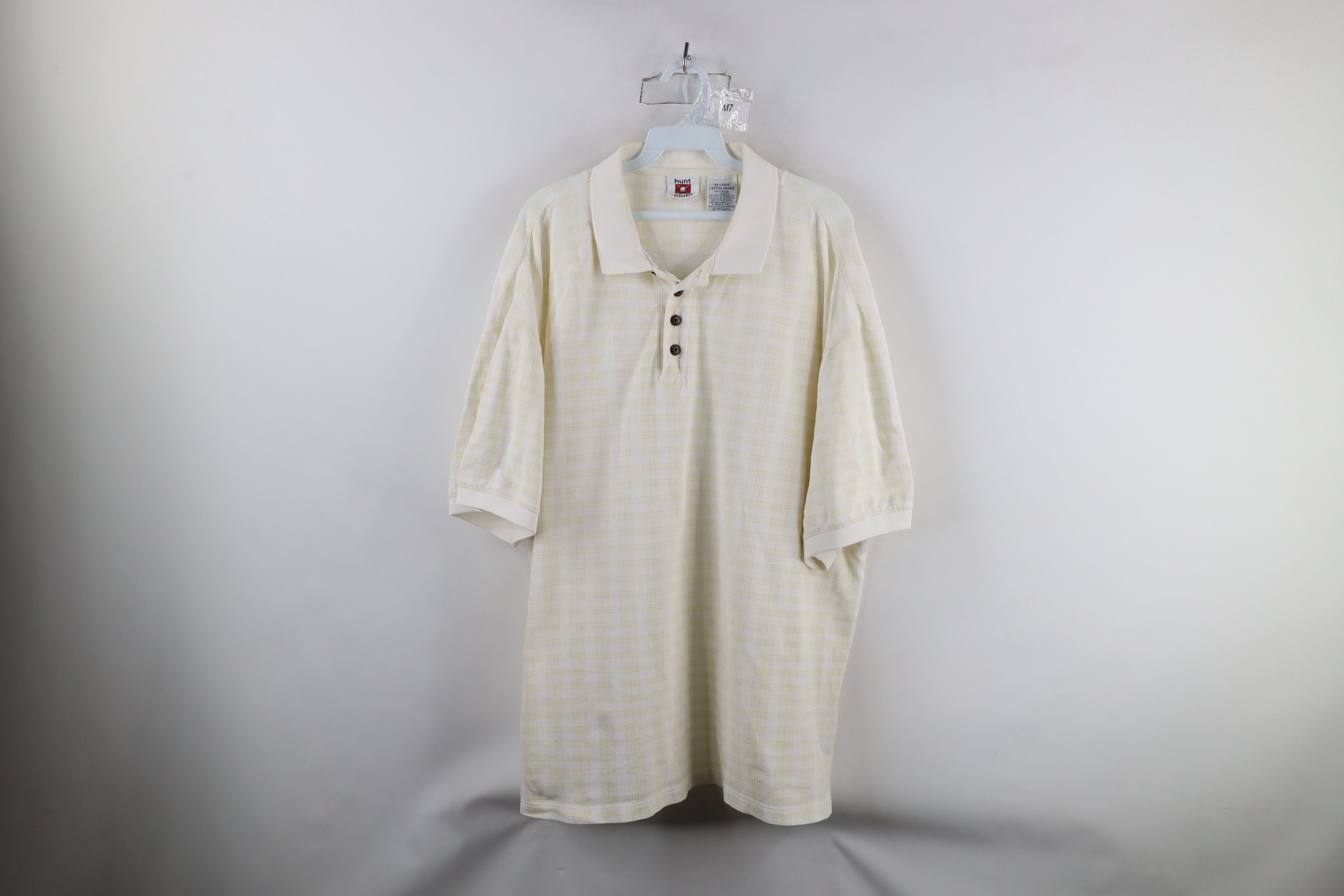 Vintage Vintage 90s Streetwear Plaid Pique Cotton Golf Polo Shirt Size US XXL / EU 58 / 5 - 1 Thumbnail
