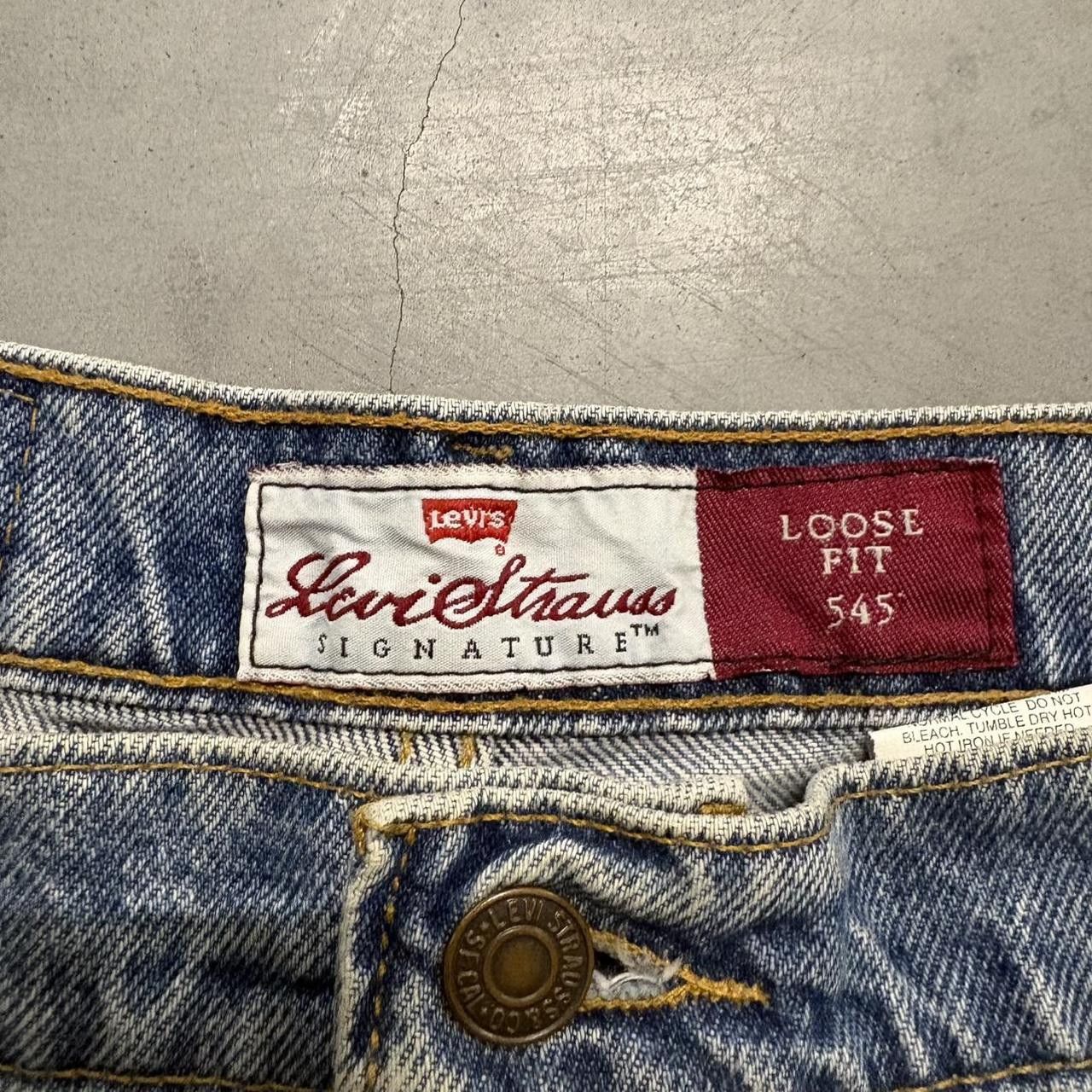 Levi's Crazy Vintage Y2K/2000s Baggy Levis 545 Loose Fit Medium Blue Wash Denim Jeans! Size US 38 / EU 54 - 7 Thumbnail