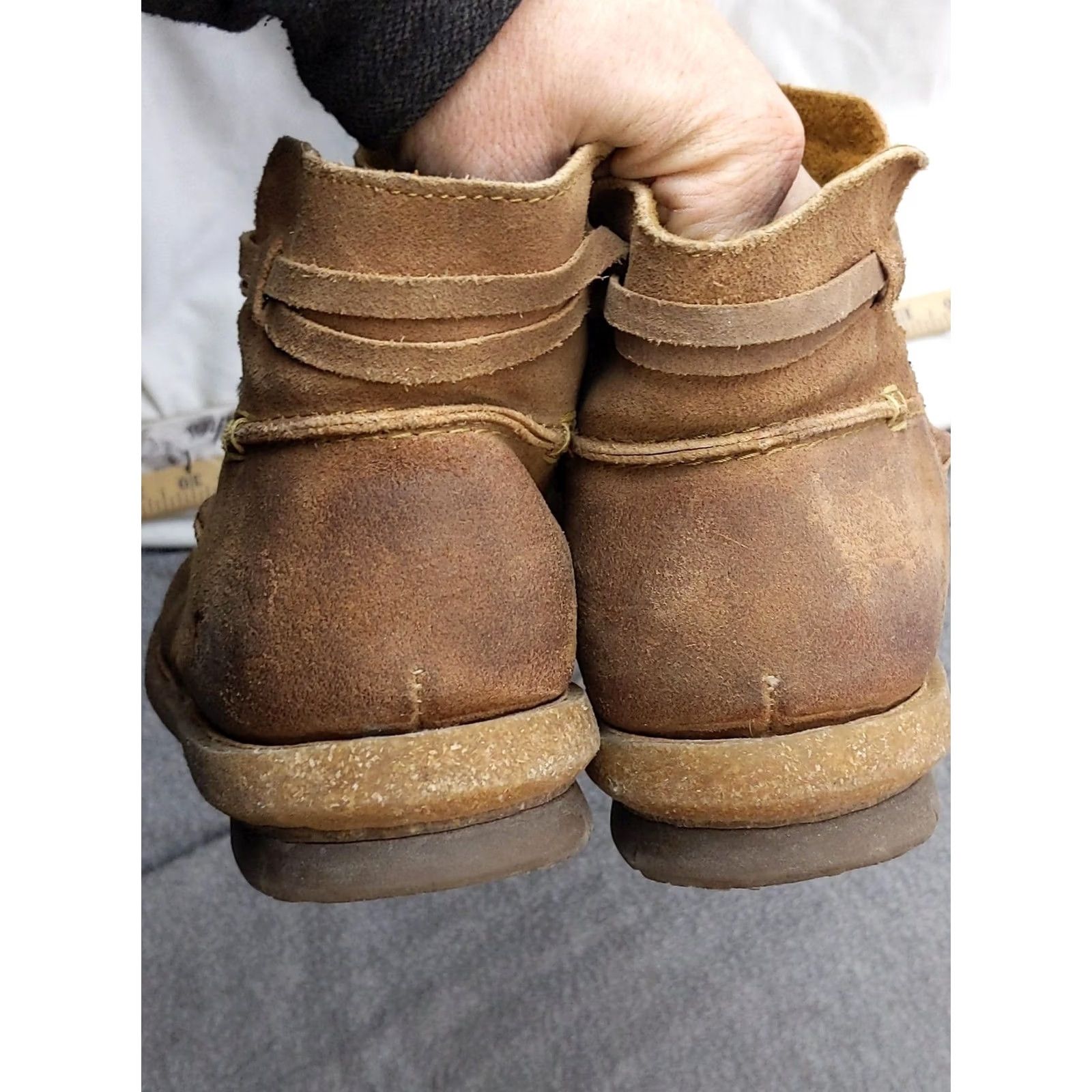 Born Born Boots Womens Size 9.5 41 Brown Suede Ankle Wrap Strap Zip Booties F55183 Size US 10 / IT 40 - 5 Thumbnail