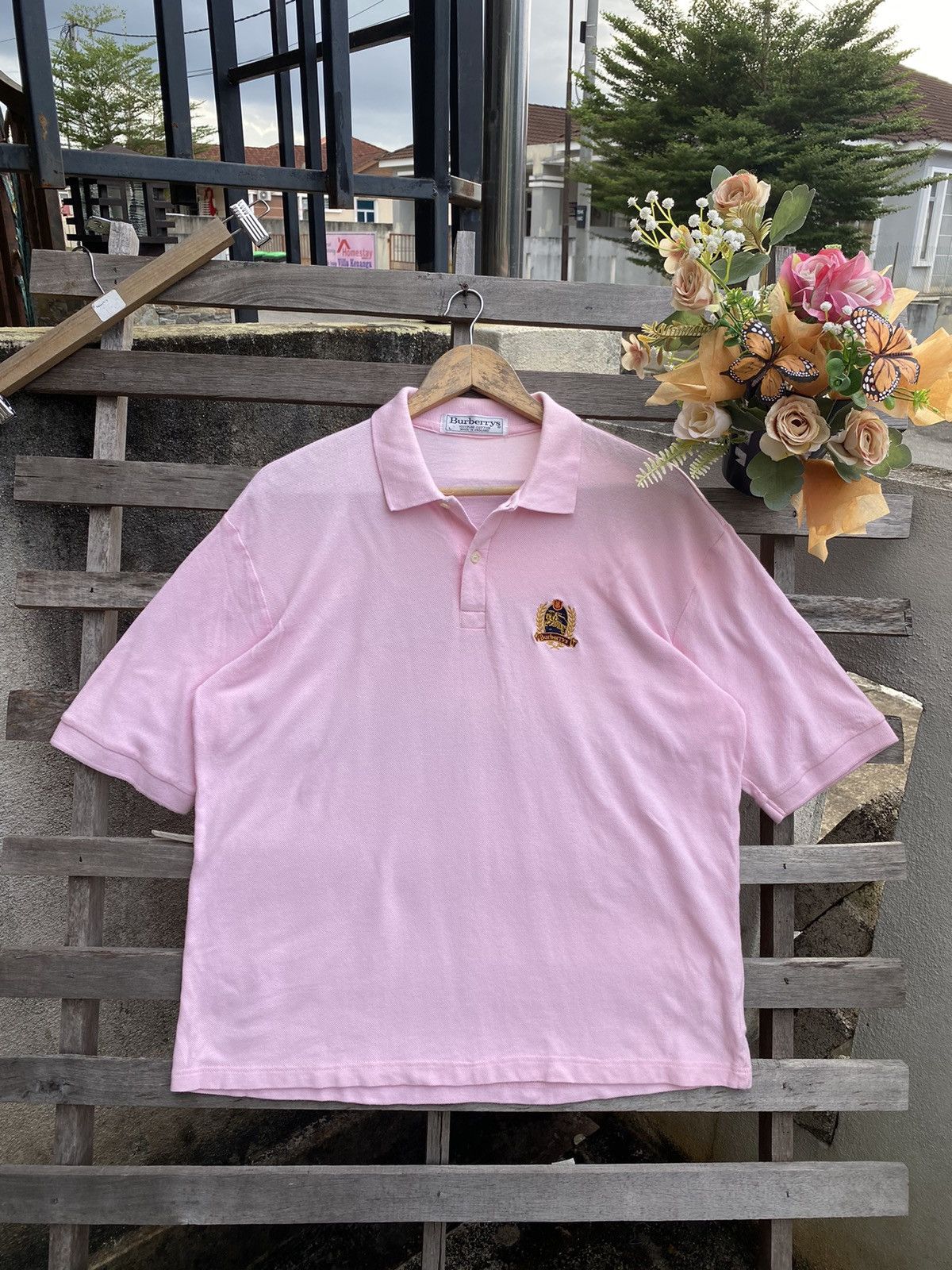Burberry Vintage England Burberry Polo Shirt Size US L / EU 52-54 / 3 - 3 Thumbnail