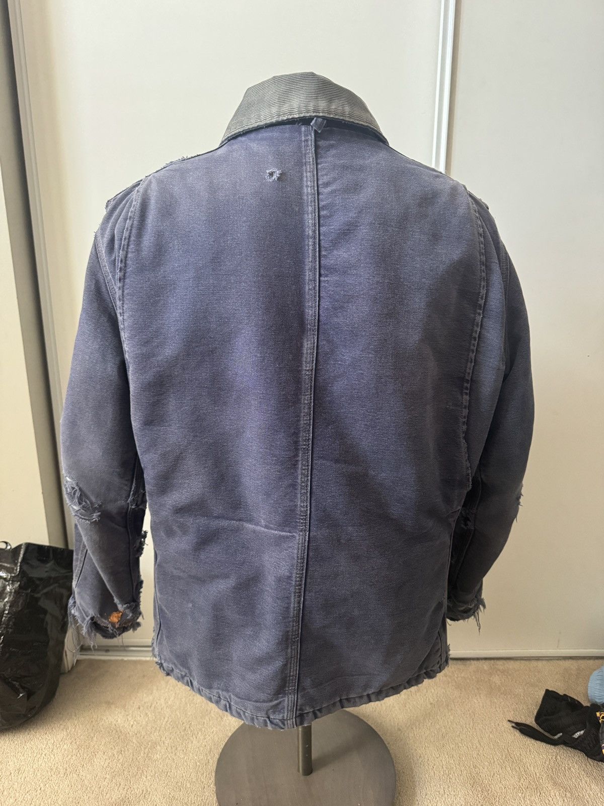 Carhartt Carhartt WIP Distressed Work Jacket Indigo Blue Size US XL / EU 56 / 4 - 6 Thumbnail