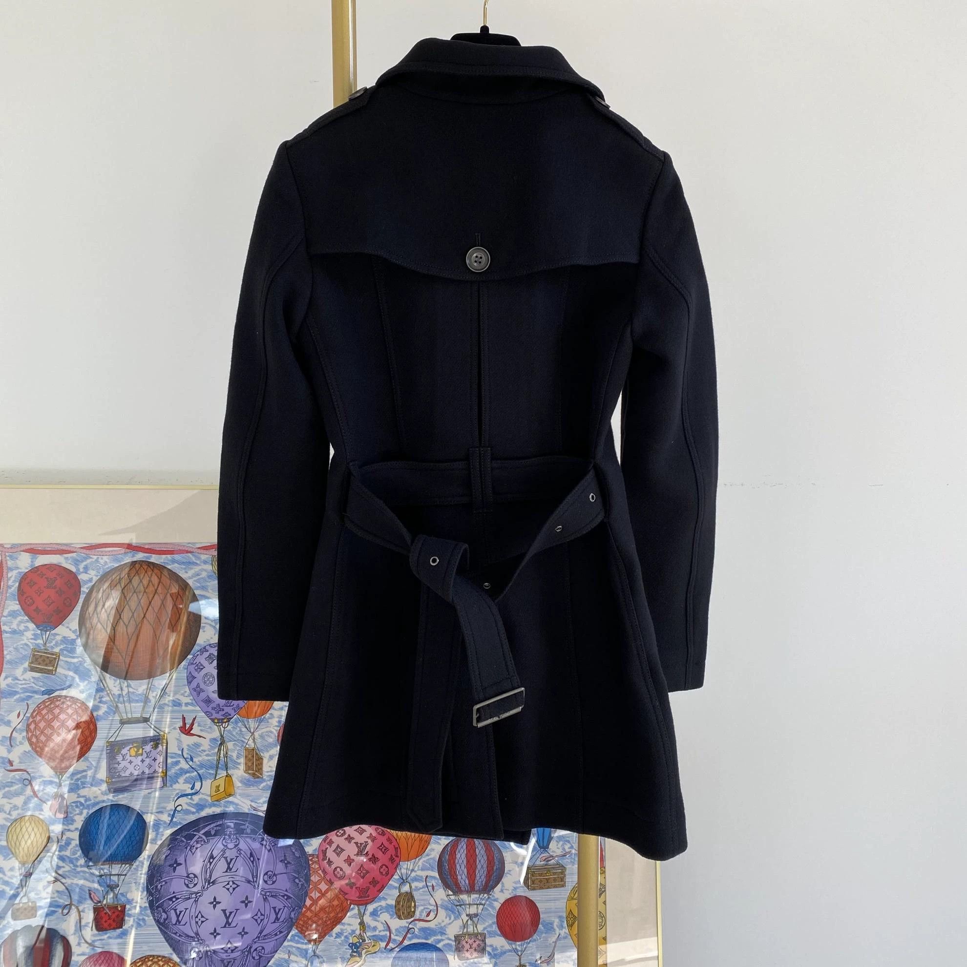 Burberry Burberry Black Wool Coat UK 4 Size XS / US 0-2 / IT 36-38 - 3 Thumbnail