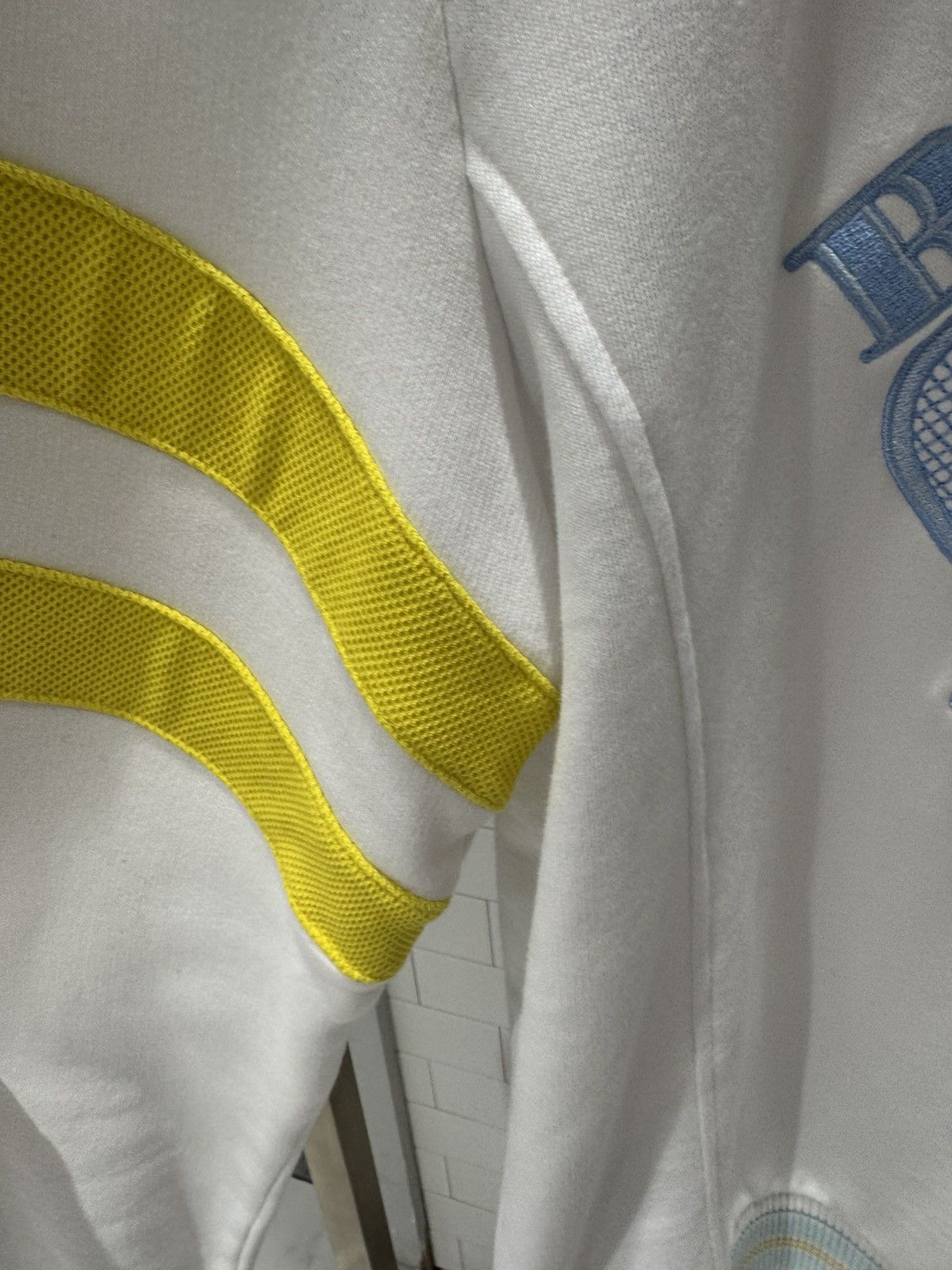 Balmain NWT Tennis Racket Embroidery Striped Sweatshirt - WHITE, L Size US L / EU 52-54 / 3 - 10 Thumbnail