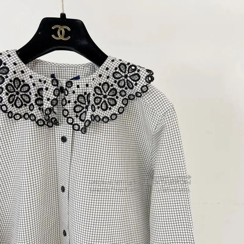 Louis Vuitton Louis Vuitton Gray Cotton Checked Long Sleeve Shirt . Size XS / US 0-2 / IT 36-38 - 3 Thumbnail