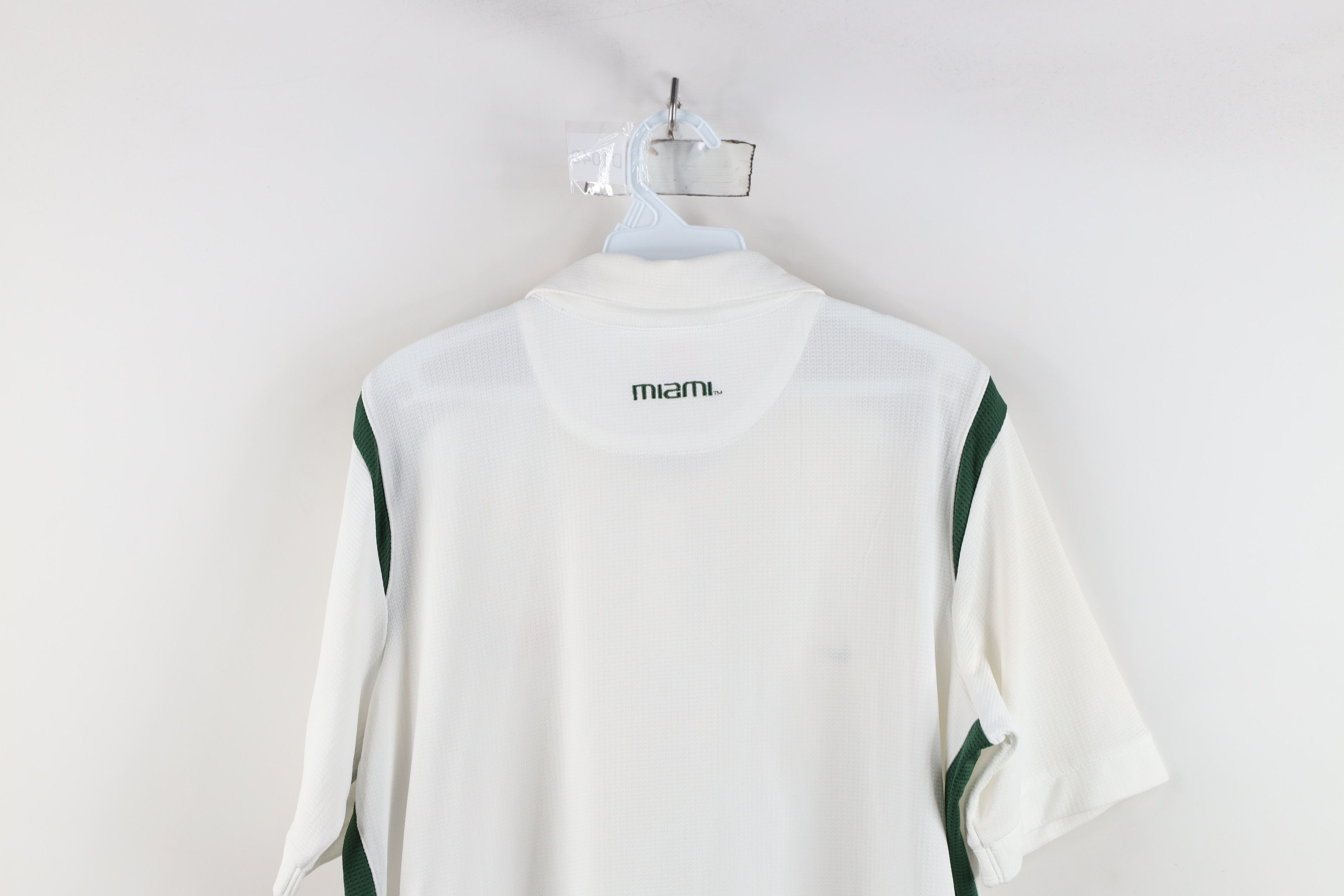 Nike × Vintage Vintage Nike University of Miami Thermal Knit Golf Polo Size XL / US 12-14 / IT 48-50 - 16 Thumbnail