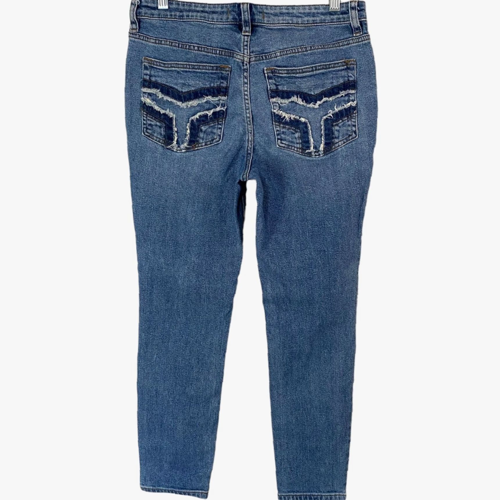 Free People Free People Jeans Womens 28 Blue Denim Stretch Button Fly Skinny Mid Rise Size 28" / US 6 / IT 42 - 3 Thumbnail