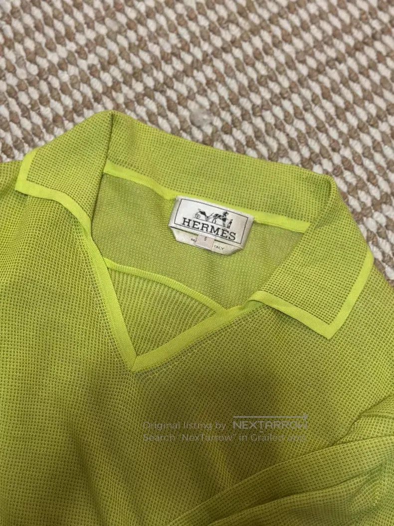Hermes Hermes Avocado Short Sleeve Size S / US 4 / IT 40 - 2 Thumbnail