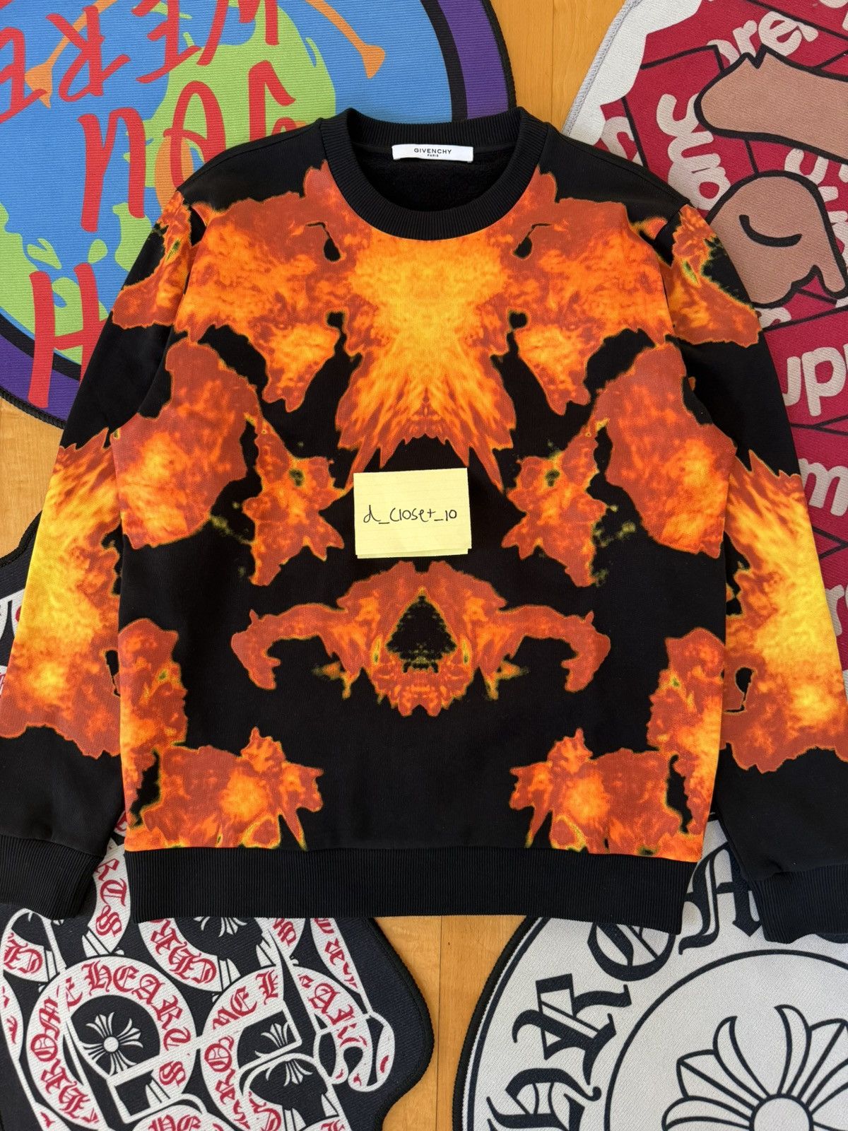 Givenchy Givenchy Fire Flame Flower Sweater Size US S / EU 44-46 / 1 - 1 Thumbnail