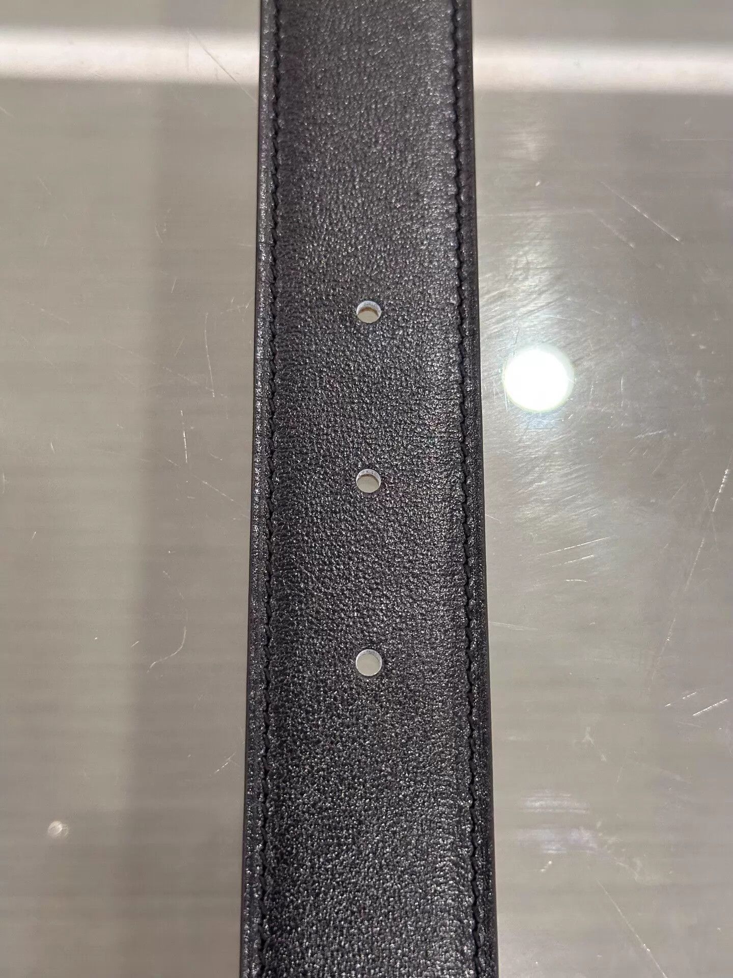 Hermes Hermès Black & Brown H Logo Belt 3.2cm 105 BSilver Size ONE SIZE - 6 Thumbnail