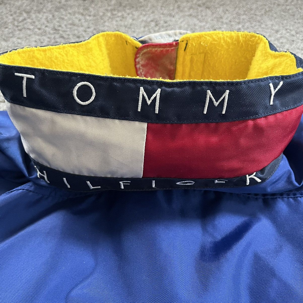 Tommy Hilfiger × Tommy Jeans × Wu-Tang Clan 🔴 Vintage Tommy Hilfiger Jacket Size Large Blue Spell Out Size US L / EU 52-54 / 3 - 19 Thumbnail