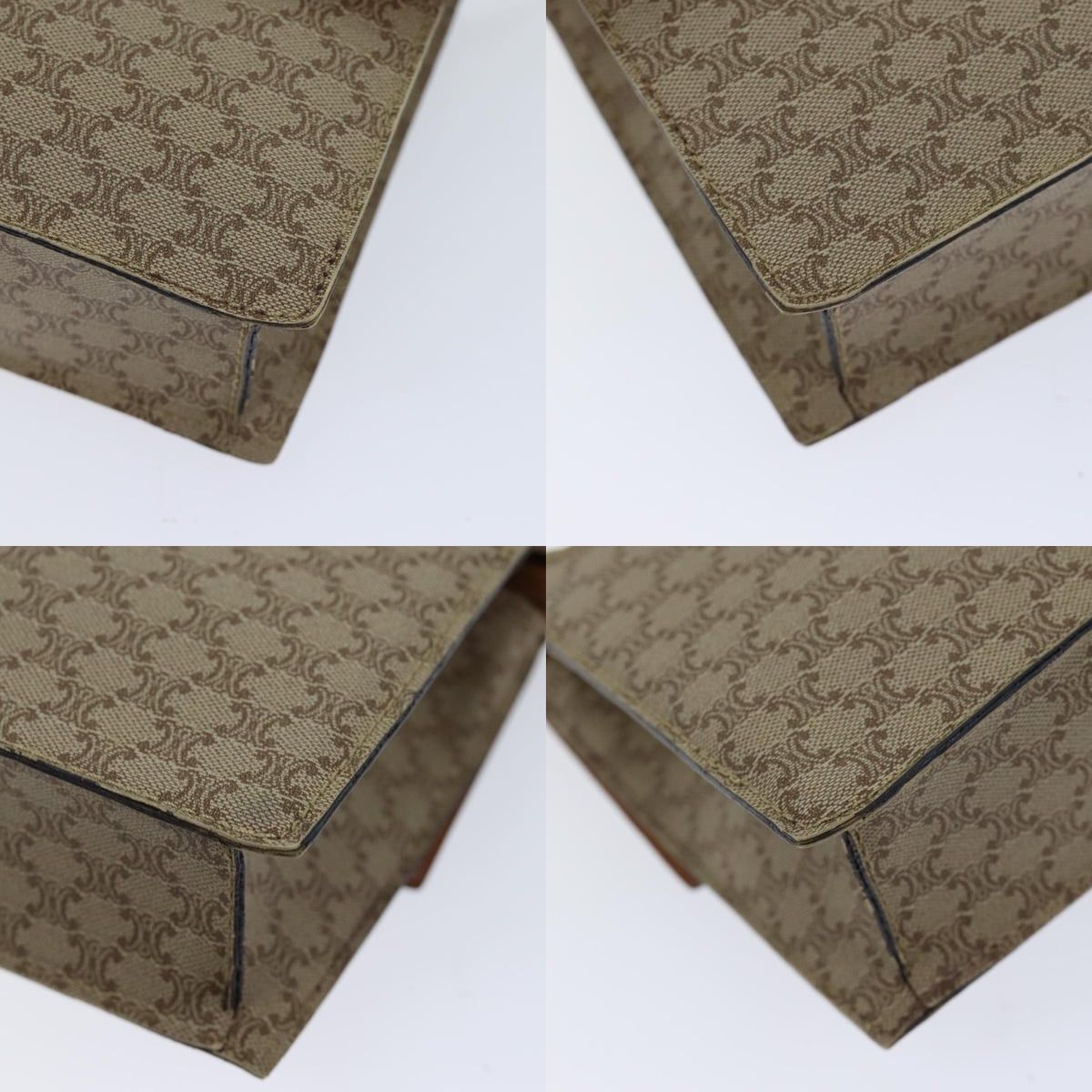 Celine CELINE Macadam Canvas Shoulder Bag Coated Canvas Beige Size ONE SIZE - 10 Thumbnail