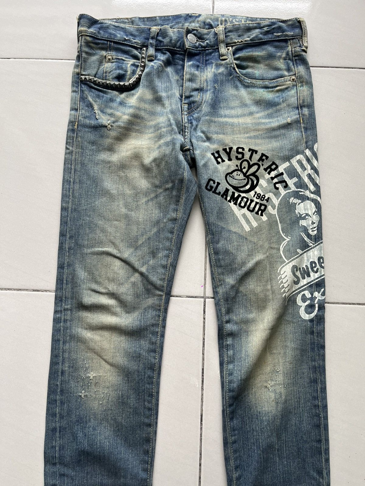 Hysteric Glamour Vintage Hysteric Glamour Printed Jeans Size 29" - 2 Thumbnail