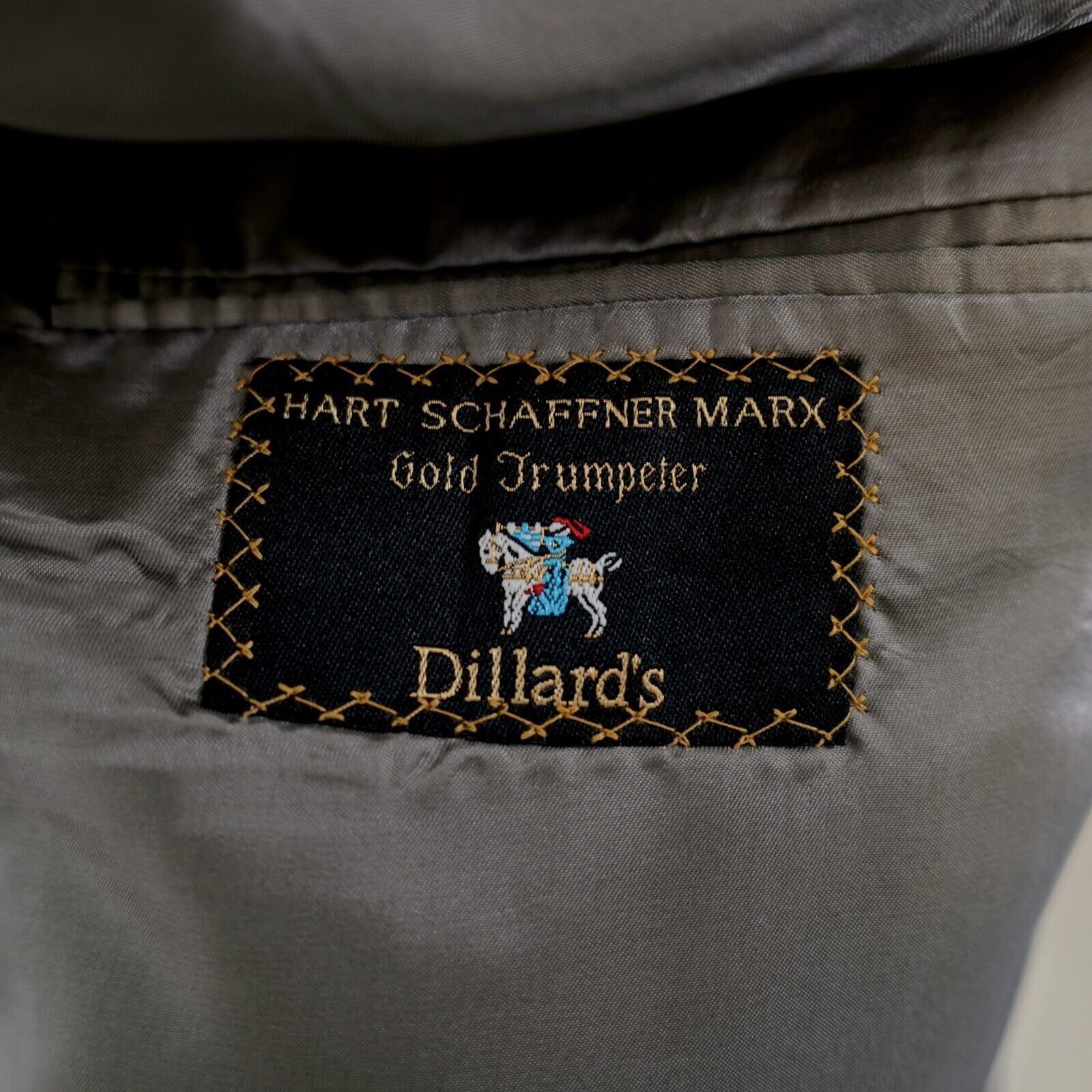 Hart Schaffner Marx Hart Schaffner Marx Wool Gray W/ Blue White Striped 40R / Sl Size 40R - 8 Thumbnail