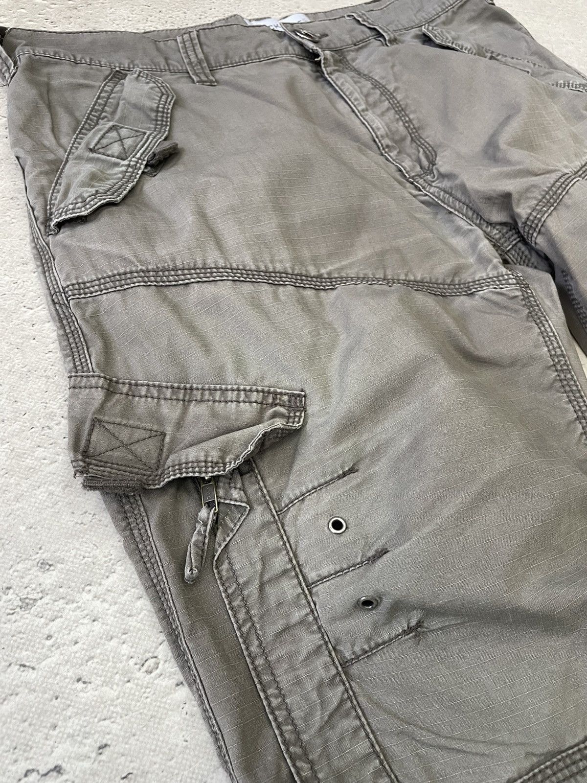 Junya Watanabe Rare sun faded cargo baggy zipper wide cargo y2k pants Size US 34 / EU 50 - 5 Thumbnail
