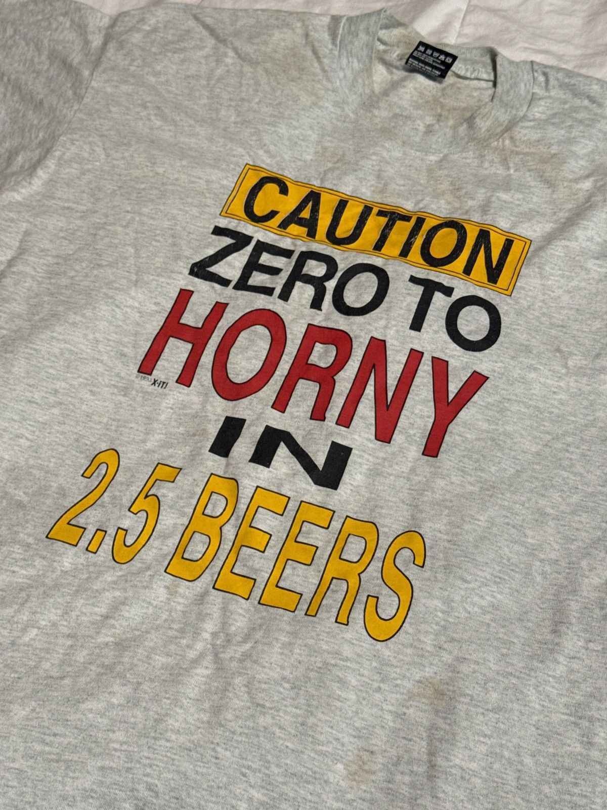 Vintage 93’ Vintage “Zero To Horny” Beer Tee Size US XL / EU 56 / 4 - 2 Thumbnail