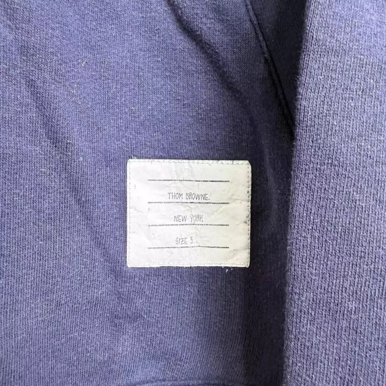 Thom Browne Thom browne Classic four-striped tie-string hooded sweatshi Size US XXL / EU 58 / 5 - 3 Thumbnail
