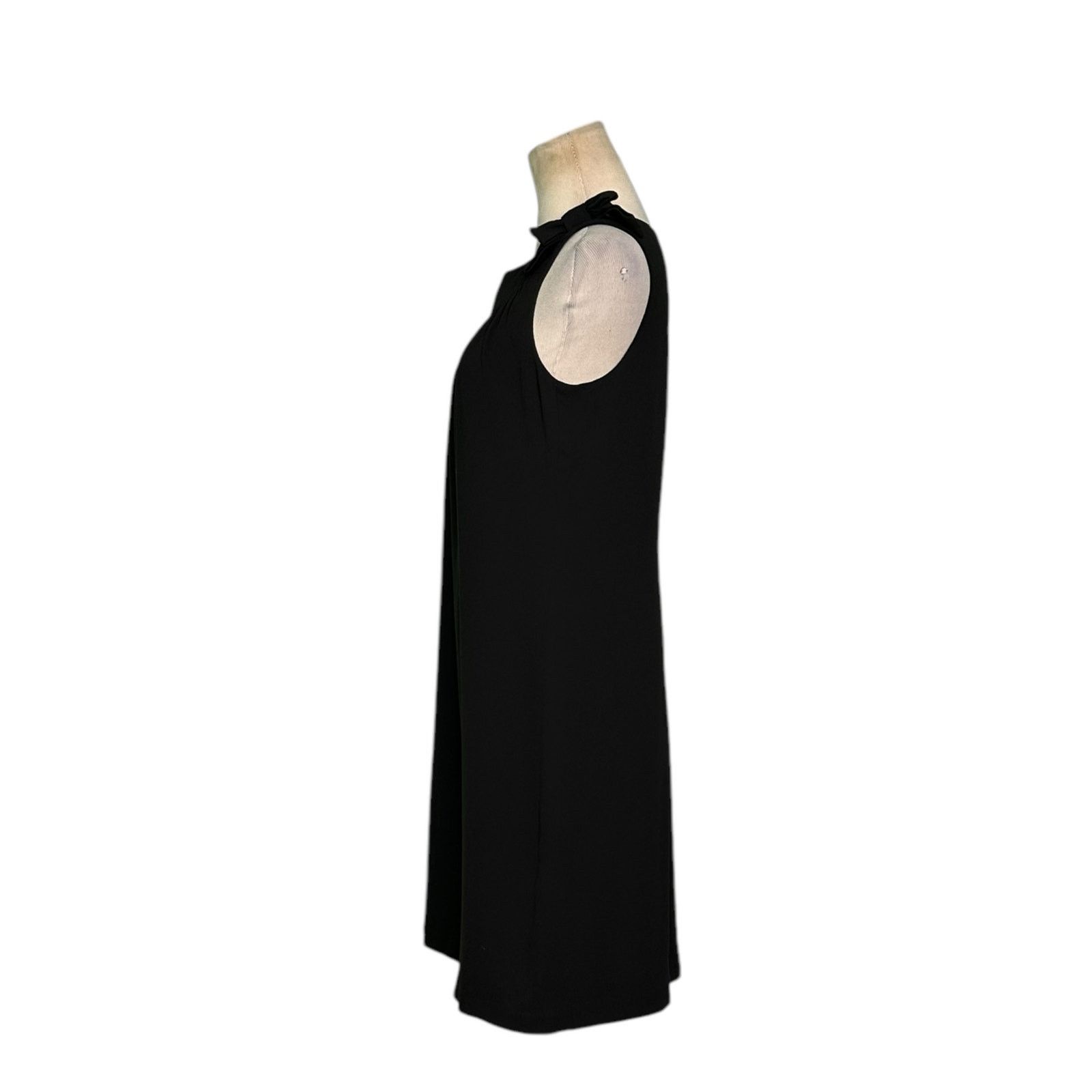 Trina Turk TRINA TURK black crepe shoulder bow sleeveless dress size 2 Size XS / US 0-2 / IT 36-38 - 5 Thumbnail
