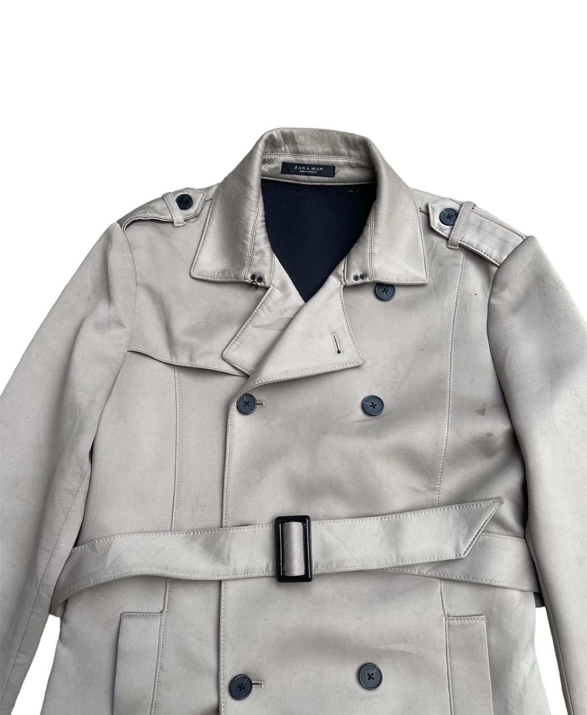 ZARA MAN Double-Breasted Belted Coat Jacket