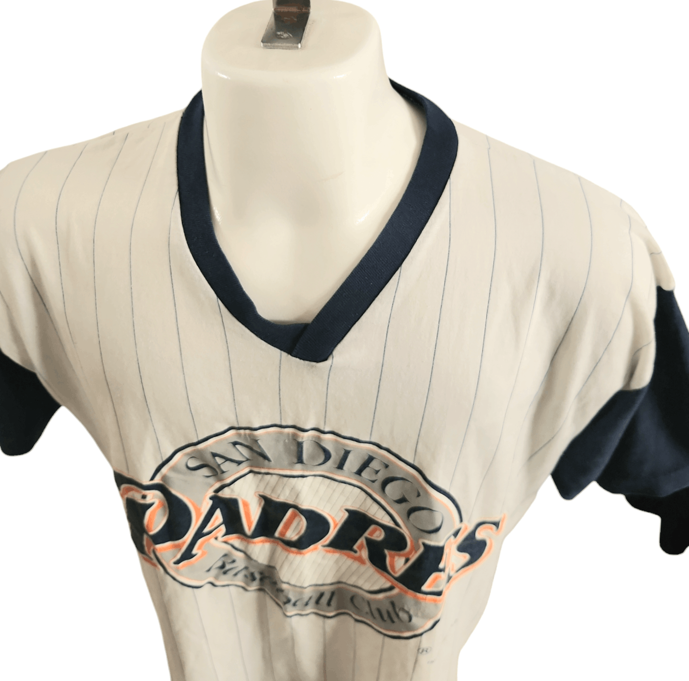 MLB × Vintage Vintage 1991 San Diego Padres Pinstripe V-neck jersey shirt Size US M / EU 48-50 / 2 - 3 Thumbnail
