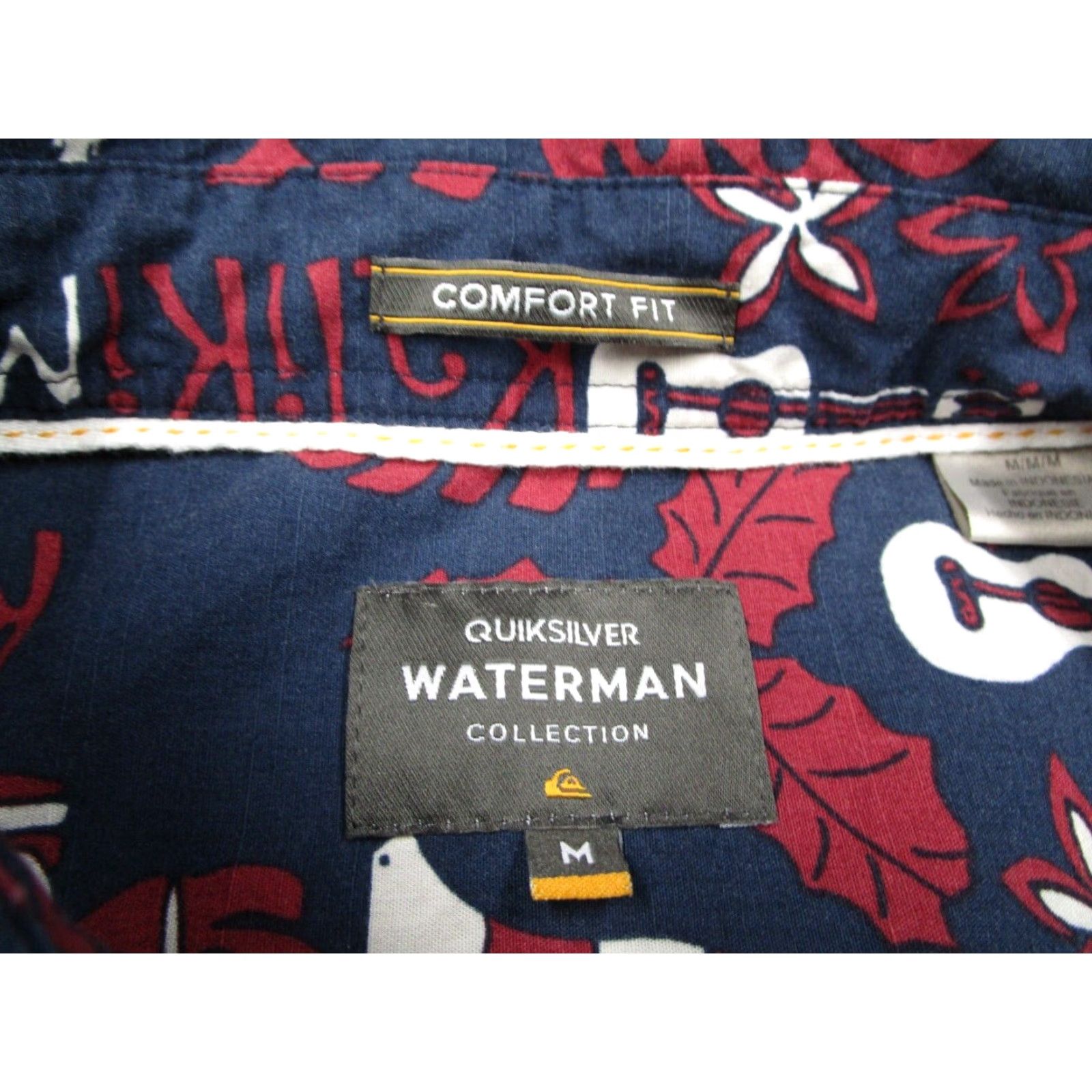 Quiksilver Quiksilver Waterman Shirt Mens Medium Blue Comfort Fit Button Up Mele Kalikimaka Size US M / EU 48-50 / 2 - 3 Thumbnail