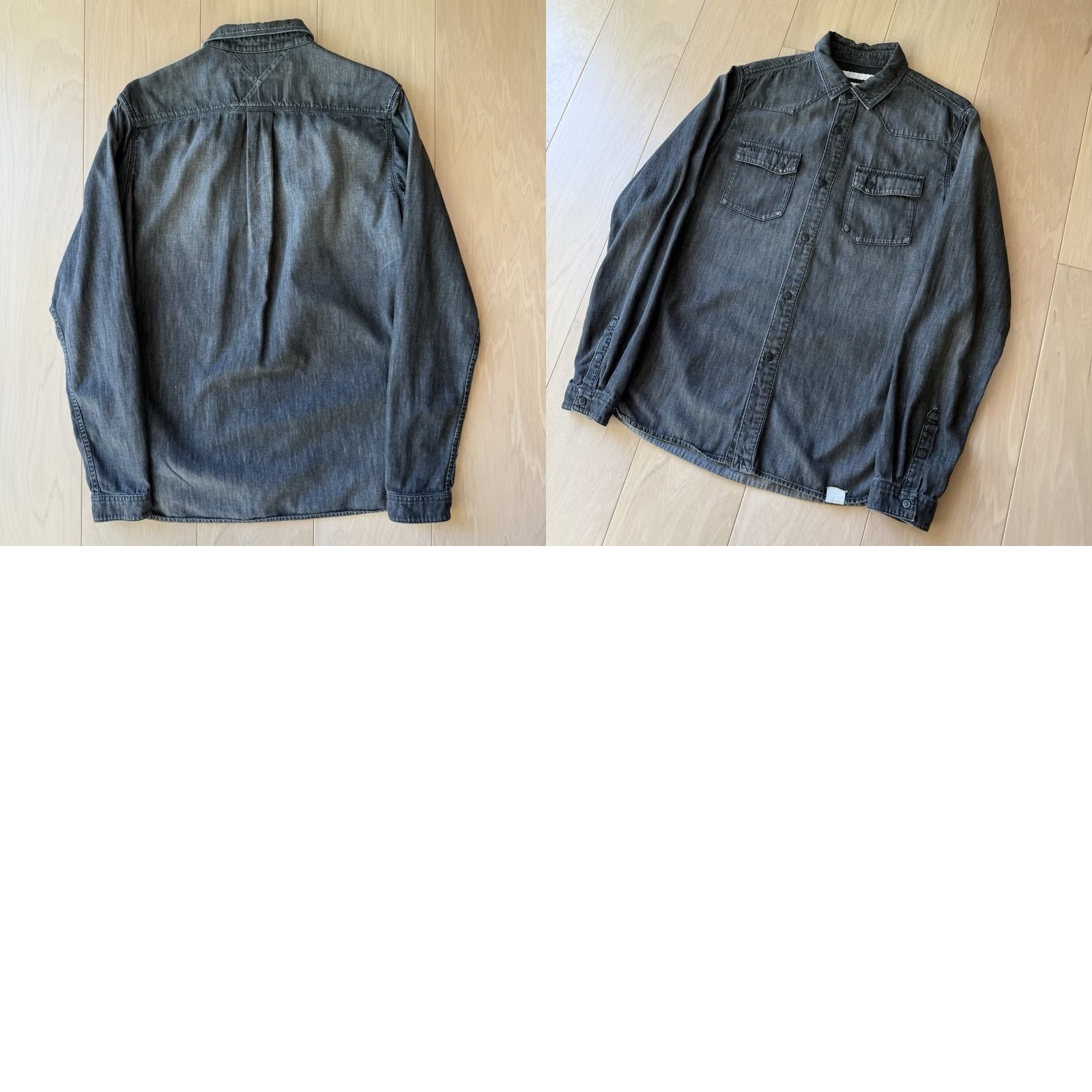 White Mountaineering VINTAGE White Mountaineering Snap Shirt Denim Black Size 2 Men Button-Up Collared Long Sleeve Casual Workwear Utility Size US XS / EU 42 / 0 - 8 Thumbnail