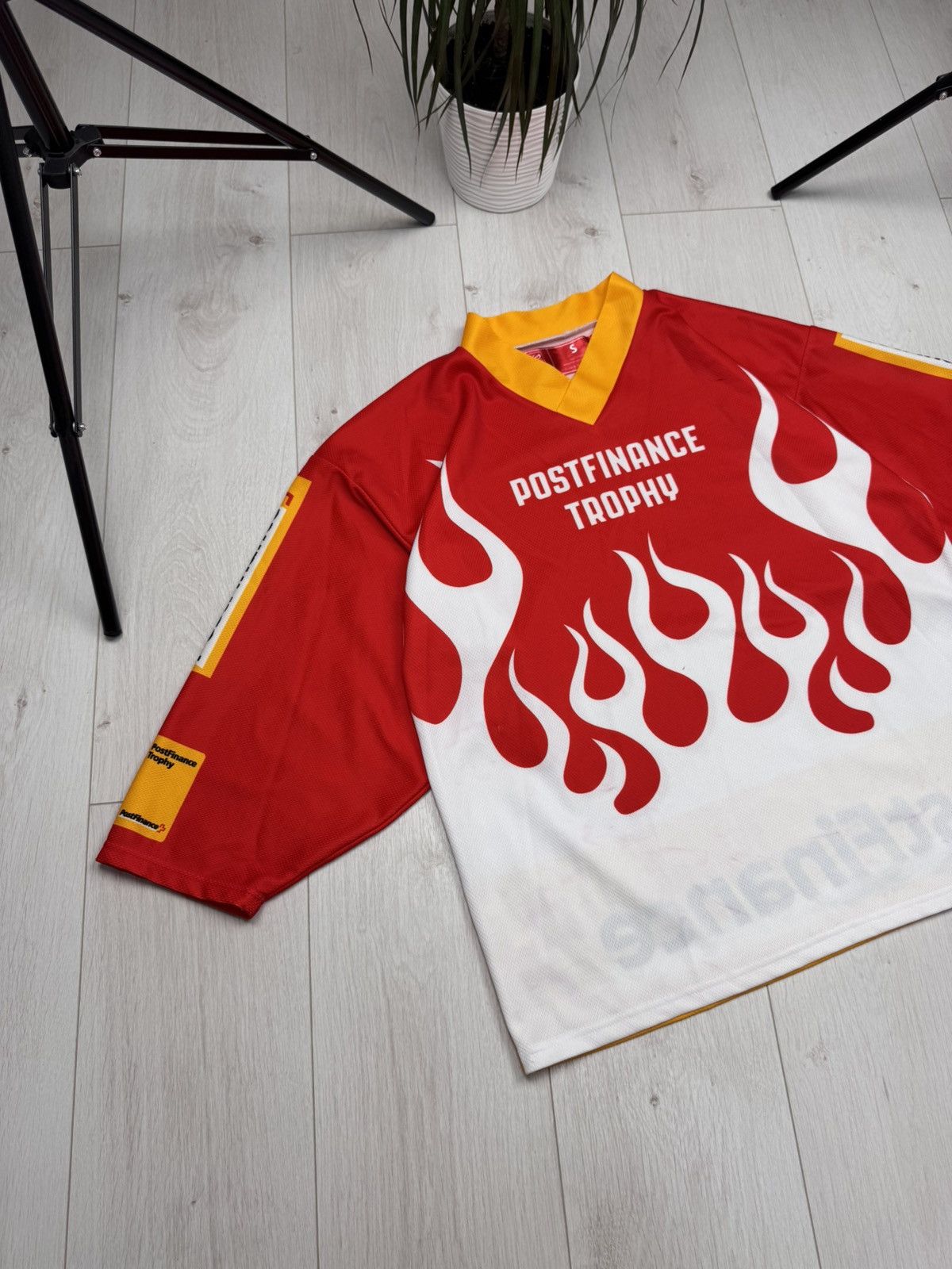 NHL Swiss Ice Hockey Flame 3/4 Sleeve Jersey Shirt Size US S / EU 44-46 / 1 - 2 Thumbnail