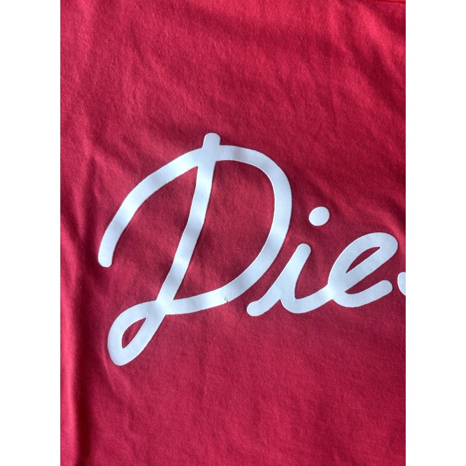 Diesel Diesel Logo Spell Out T Shirt Top Women’s Small Red Designer Fashion Shirt Women S Red Crew Neck Short Sleeve Pullover Casual Size S / US 4 / IT 40 - 4 Thumbnail