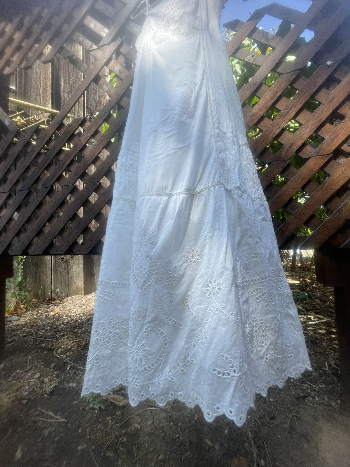 Cleobella CleoBella long white embroidered summer dress Size M / US 6-8 / IT 42-44 - 2 Thumbnail