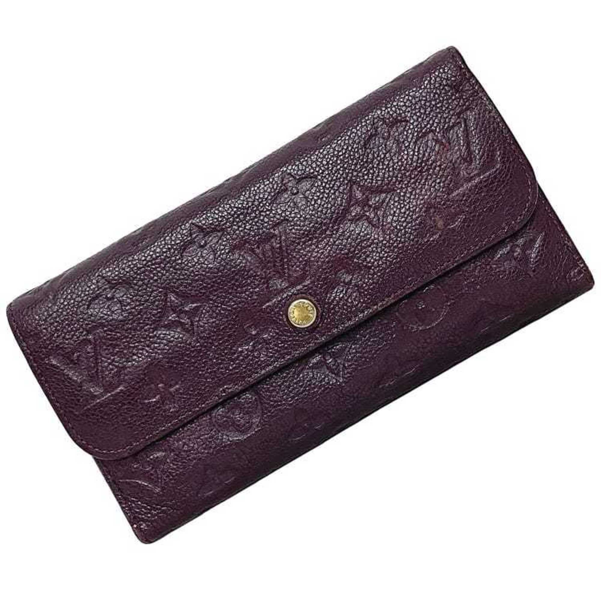 image of Louis Vuitton Tri-Fold Long Wallet Portefeuille Virtuose Purple Gold Orb Monogram Implant M60294 Le