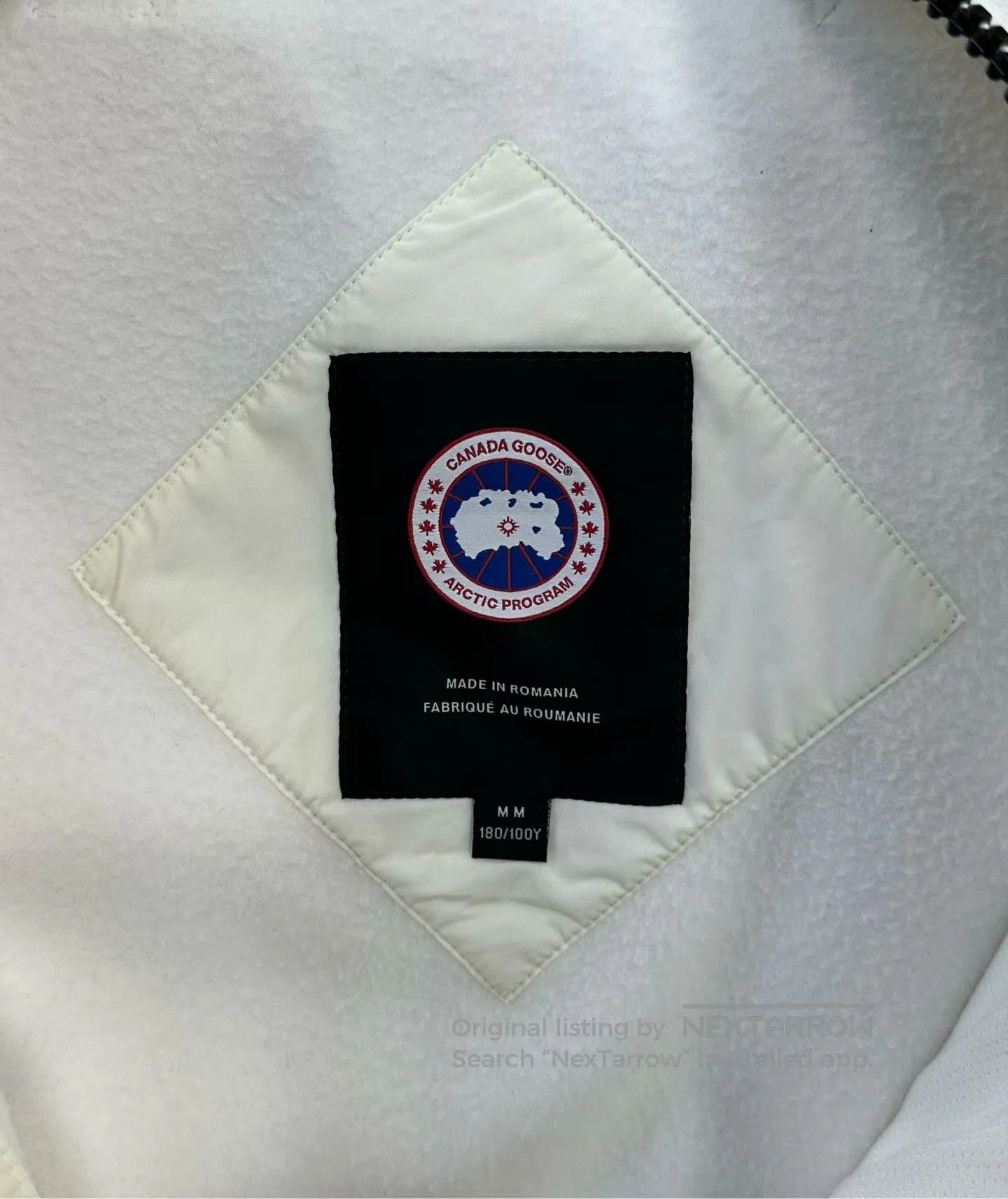 Canada Goose Canada Goose Beige Sleeve Logo Thin Fleece Zip-Up Hooded S Size US M / EU 48-50 / 2 - 3 Thumbnail