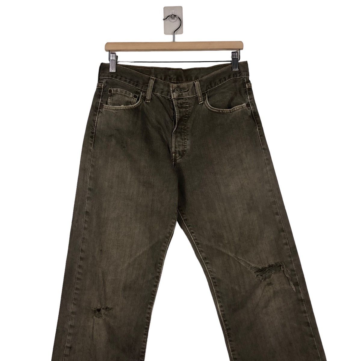 Levi's 🔥VINTAGE DENIM JEANS LEVI’S BIKER WEAR DISTRESSED Size US 30 / EU 46 - 4 Thumbnail