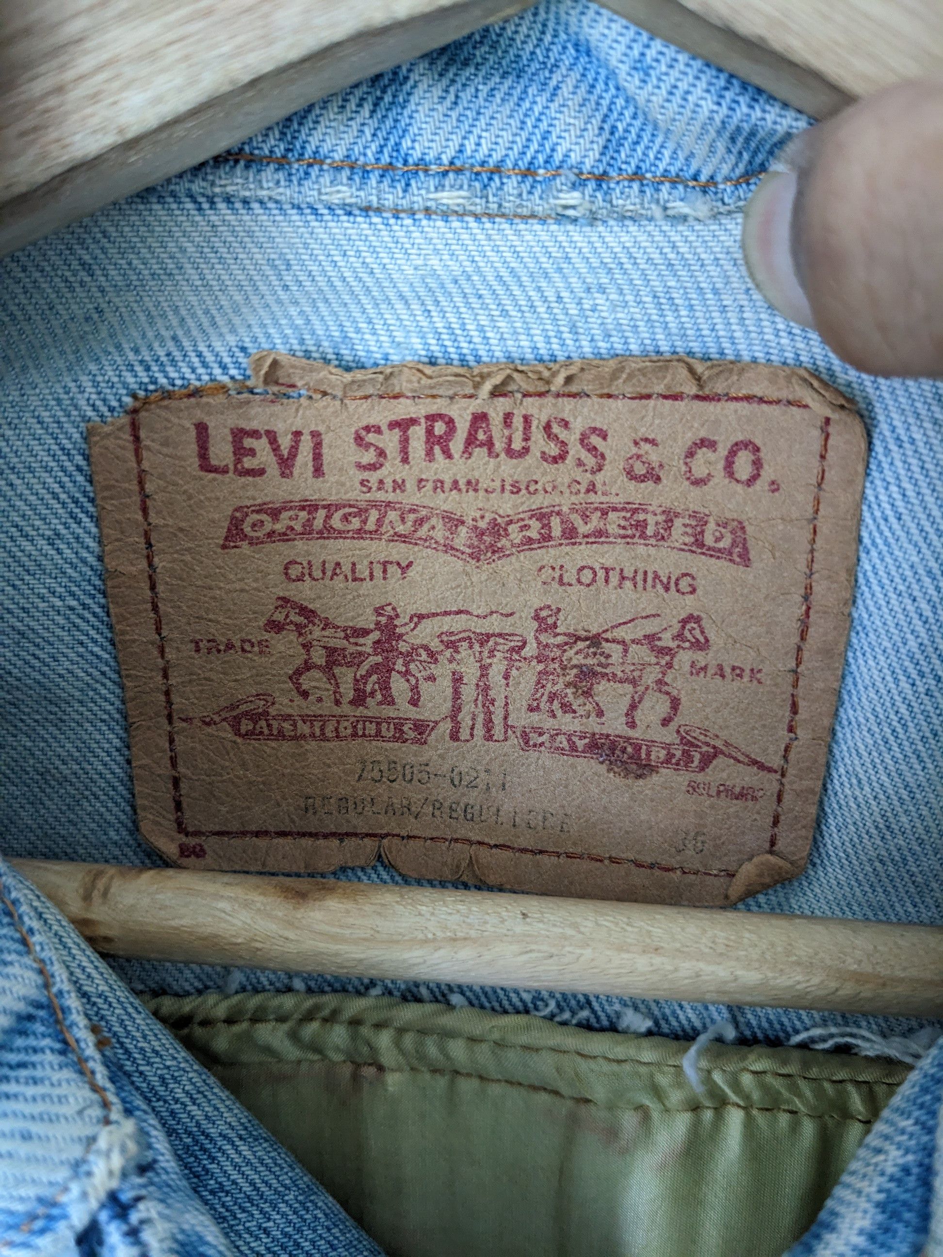 Japanese Brand × Levi's × Vintage Vintage Levis Denim Jacket Custom Made Size US S / EU 44-46 / 1 - 16 Thumbnail