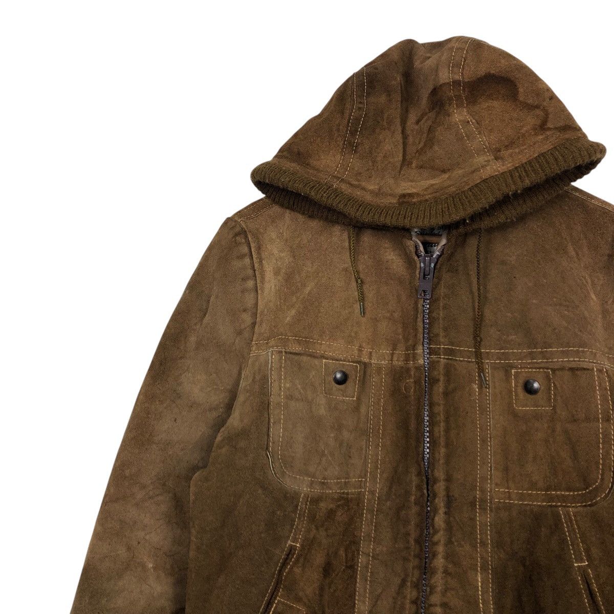 Japanese Brand 📌Vintage Genuine Leather Jacket Suede Cow Hide Issey Miyake Size US M / EU 48-50 / 2 - 8 Thumbnail