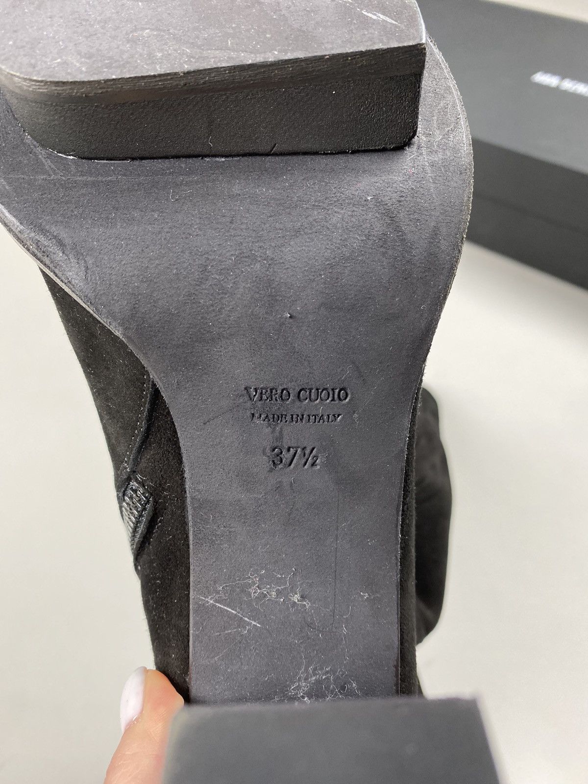Ann Demeulemeester New! Ann Demeulemeester suede over the knee heeled boots Size US 7.5 / IT 37.5 - 14 Thumbnail