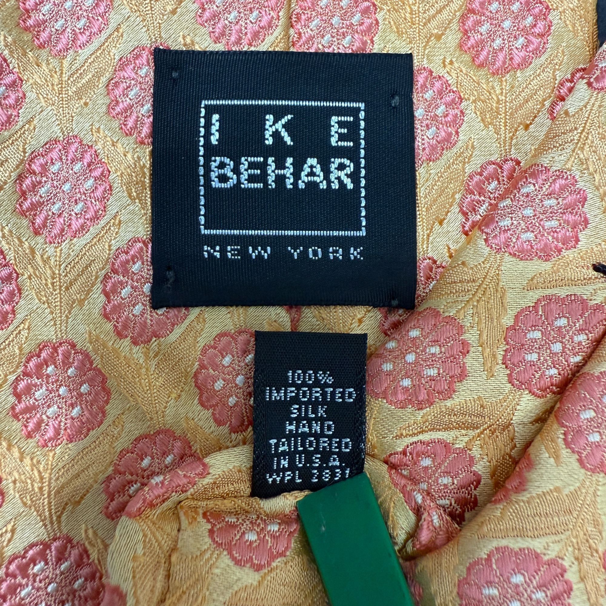 Ike Behar IKE Behar New York Silk Floral Pattern Necktie Hand-Tailored Size ONE SIZE - 6 Thumbnail