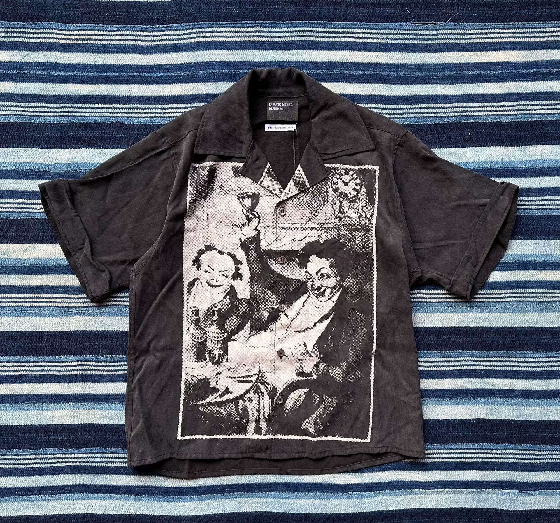 Enfants Riches Deprimes black and white graphic short sleeve shirt Size US S / EU 44-46 / 1 - 1 Thumbnail