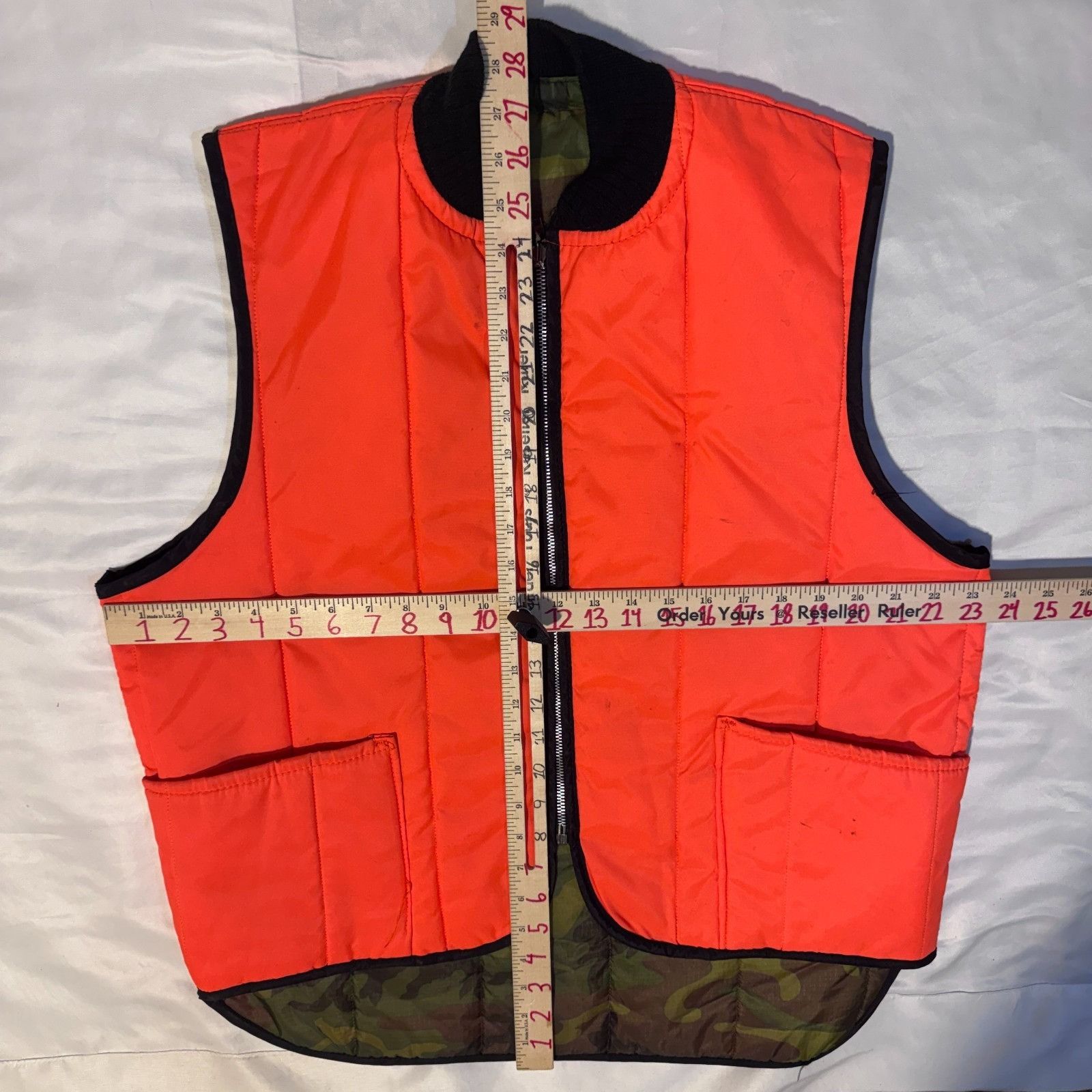 SafTbak Vintage SafTBak Camo Blaze Orange Hunting Shot Gun Vest Larg Size US L / EU 52-54 / 3 - 5 Thumbnail