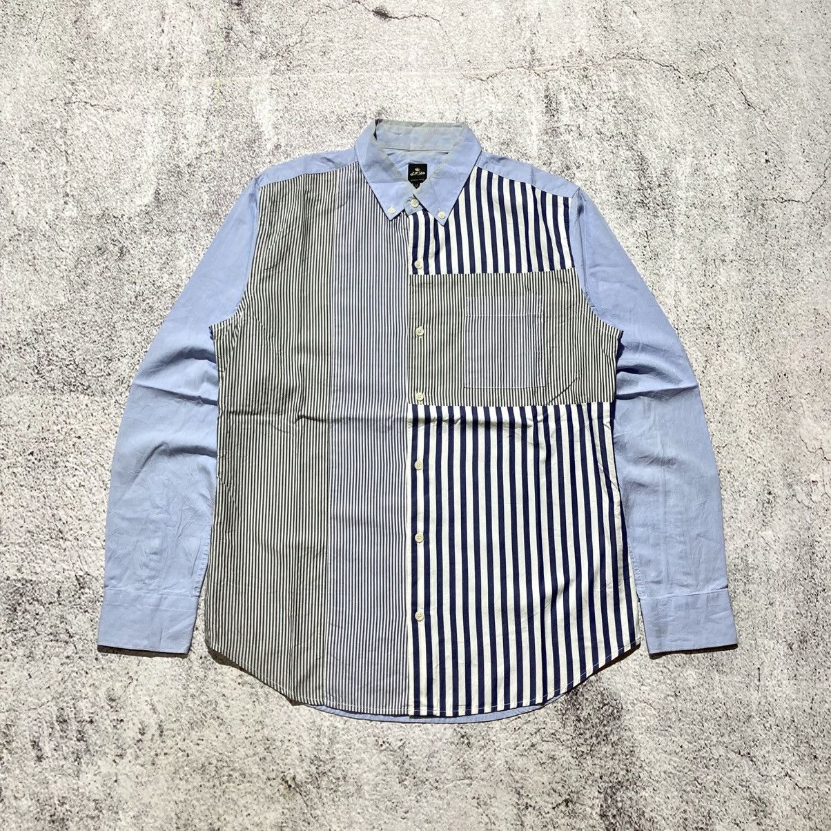 Japanese Brand 2000s Semanticdesign Stripe Pattern Shirt CDG Style Designer Size US M / EU 48-50 / 2 - 1 Thumbnail