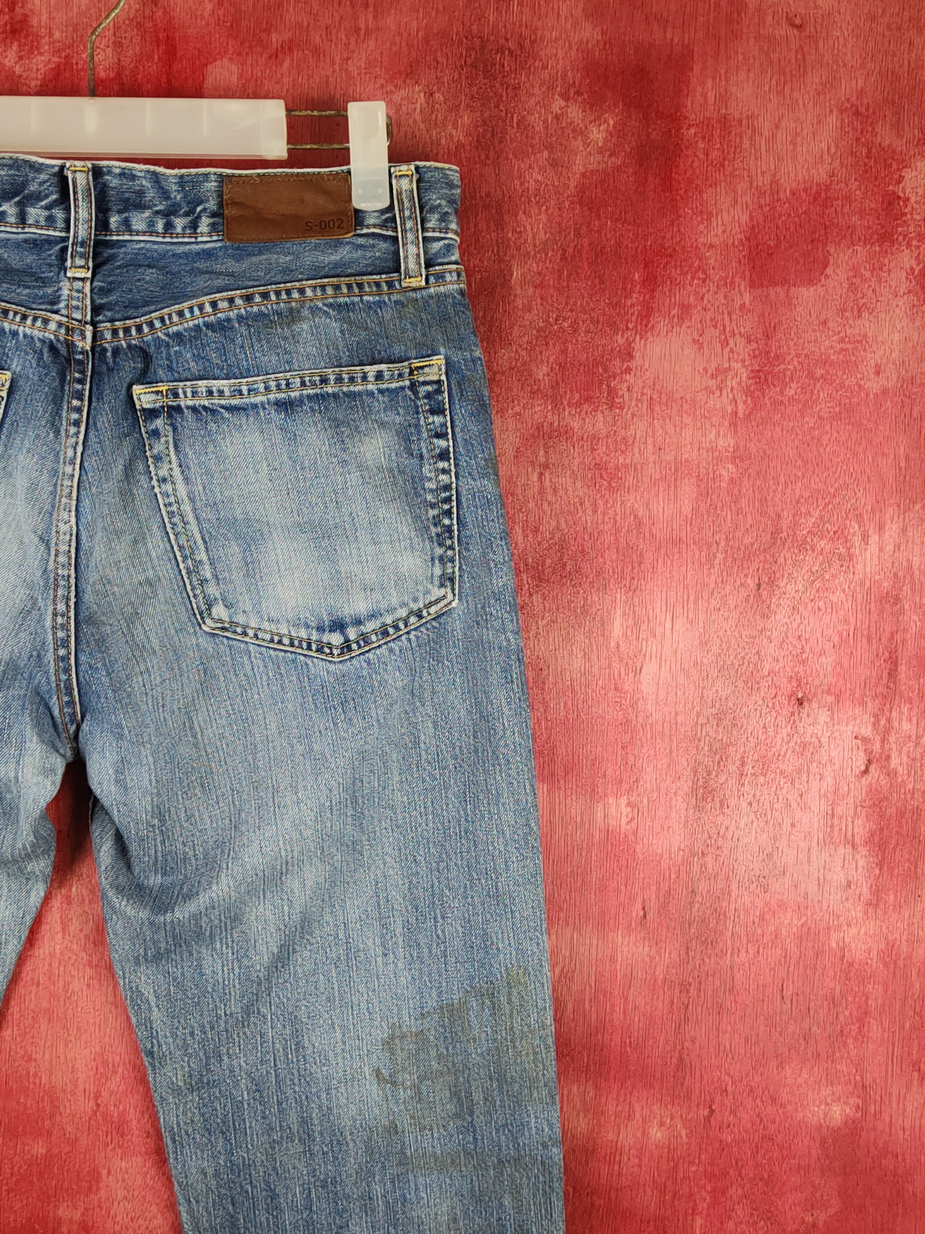 Japanese Brand Uniqlo Blue Distressed Multipocket Denim #S1612 Size US 31 - 11 Thumbnail