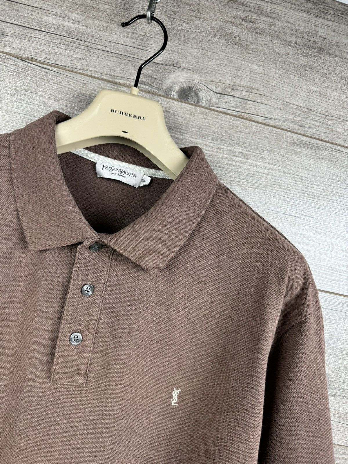 Polo shirt Yves Saint Laurent Brown size XXL YSL Vintage tee