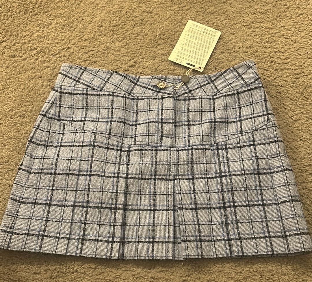 Alessandra Rich Alessandra Rich Button-embellished pleated checked Skirt Size 30" / US 8 / IT 44 - 5 Thumbnail