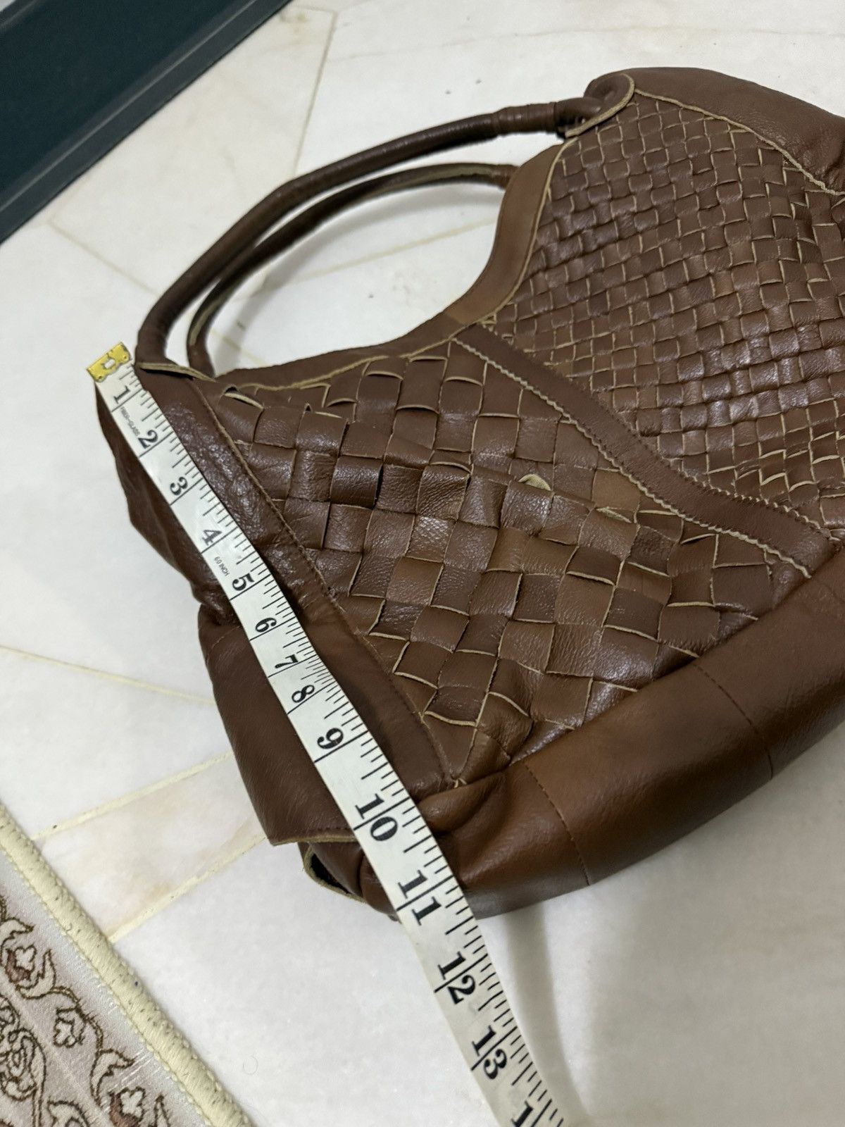 GOA Vintage GOA woven cowhide fully leather patina hand bag Size ONE SIZE - 8 Thumbnail