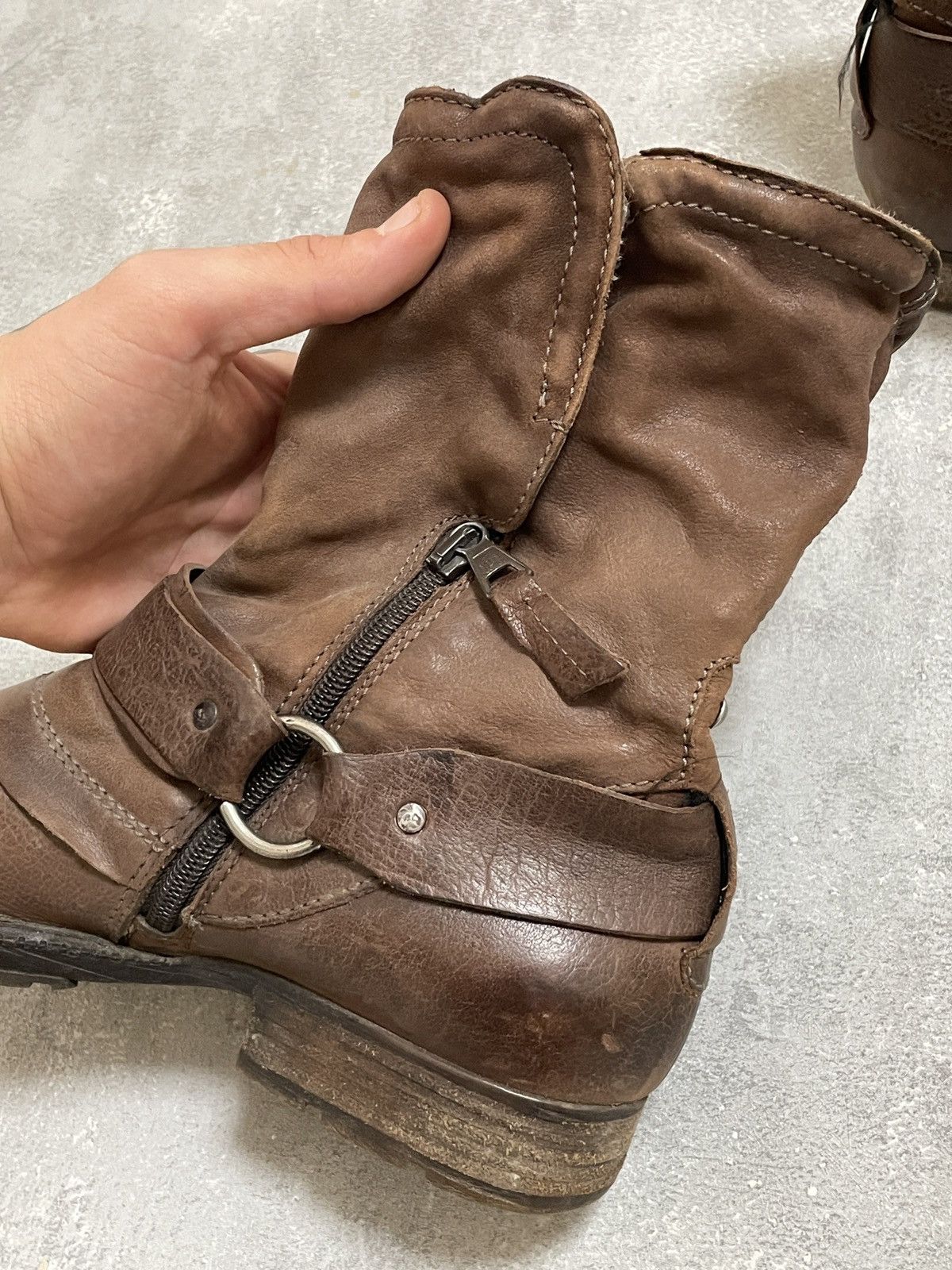 A.S.98 A.S.98 Vintage Revolution Ankle Zip Patchwork Leather Boots Size US 9 / IT 39 - 12 Thumbnail