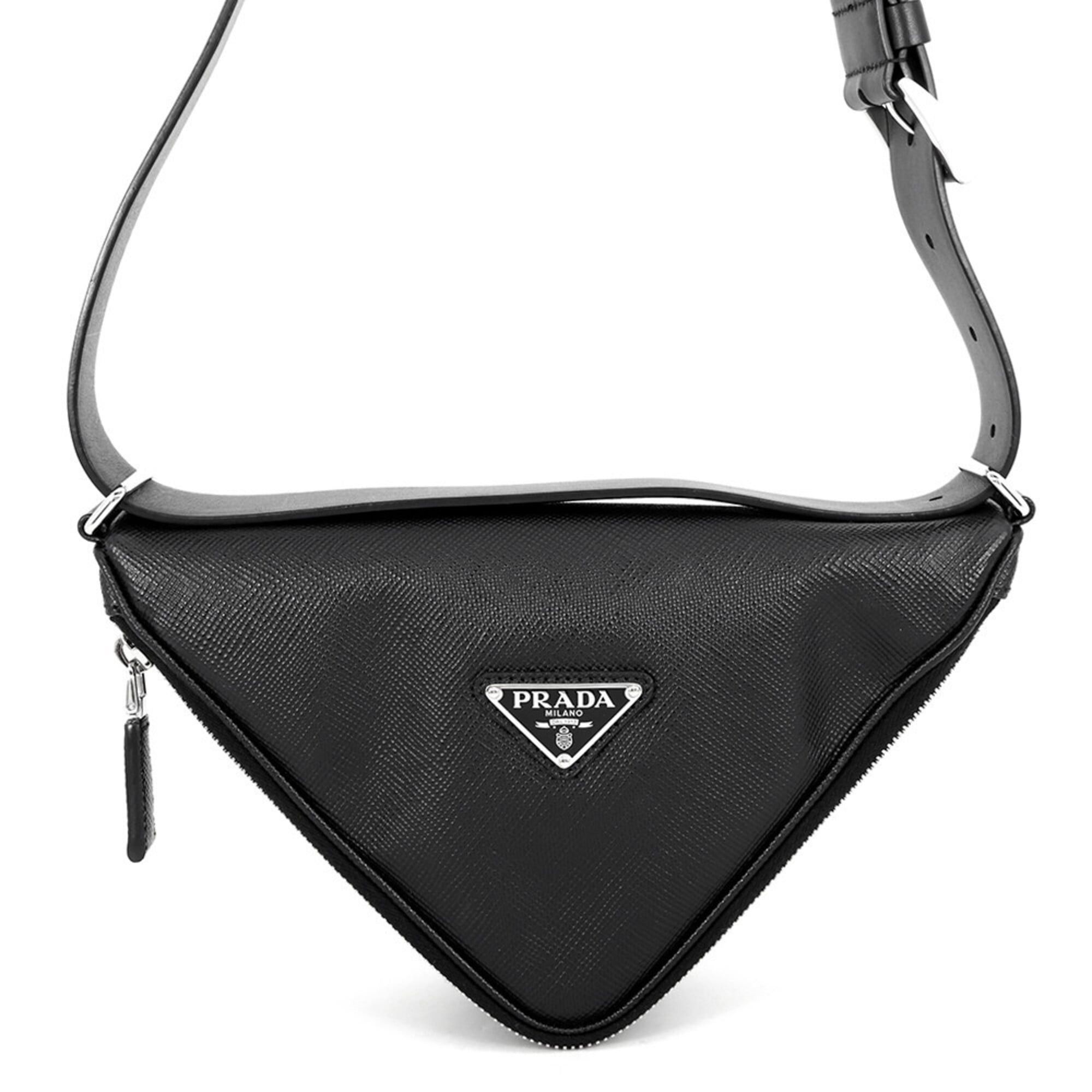 Prada Prada Triangle Shoulder Bag, Saffiano Leather, 2VL039, PRADA Body Black, Handbag, Size ONE SIZE - 1 Thumbnail