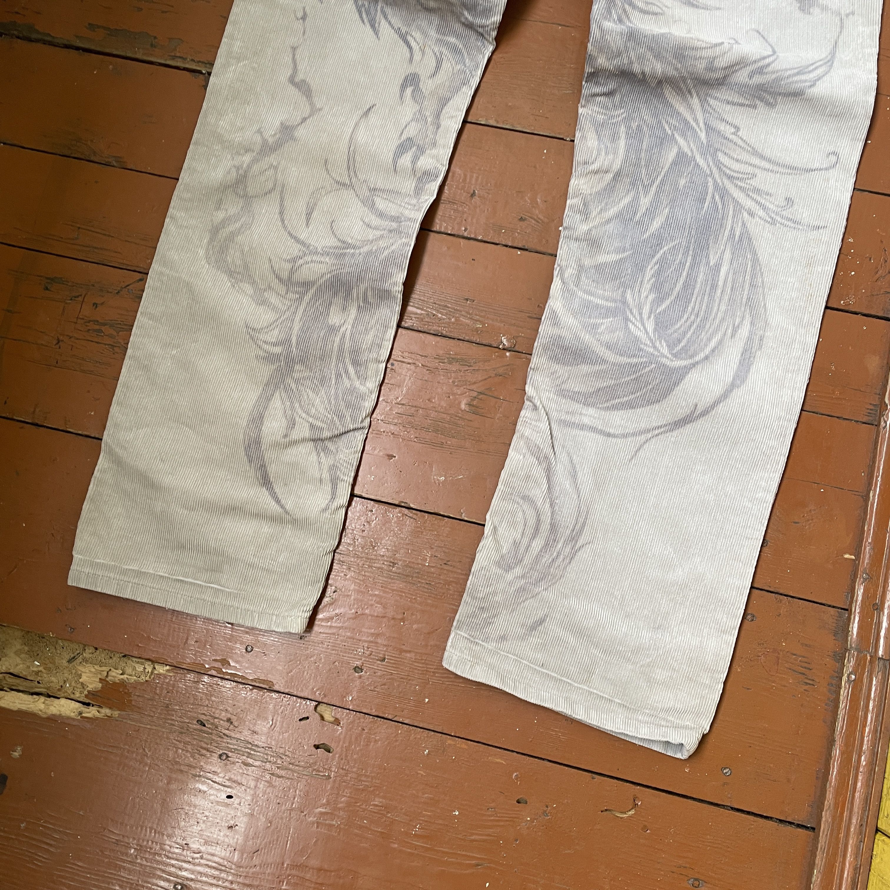 Levi's Levi's corduroy Phoenix Custom Art bird animal opium y2k Size US 32 / EU 48 - 4 Thumbnail